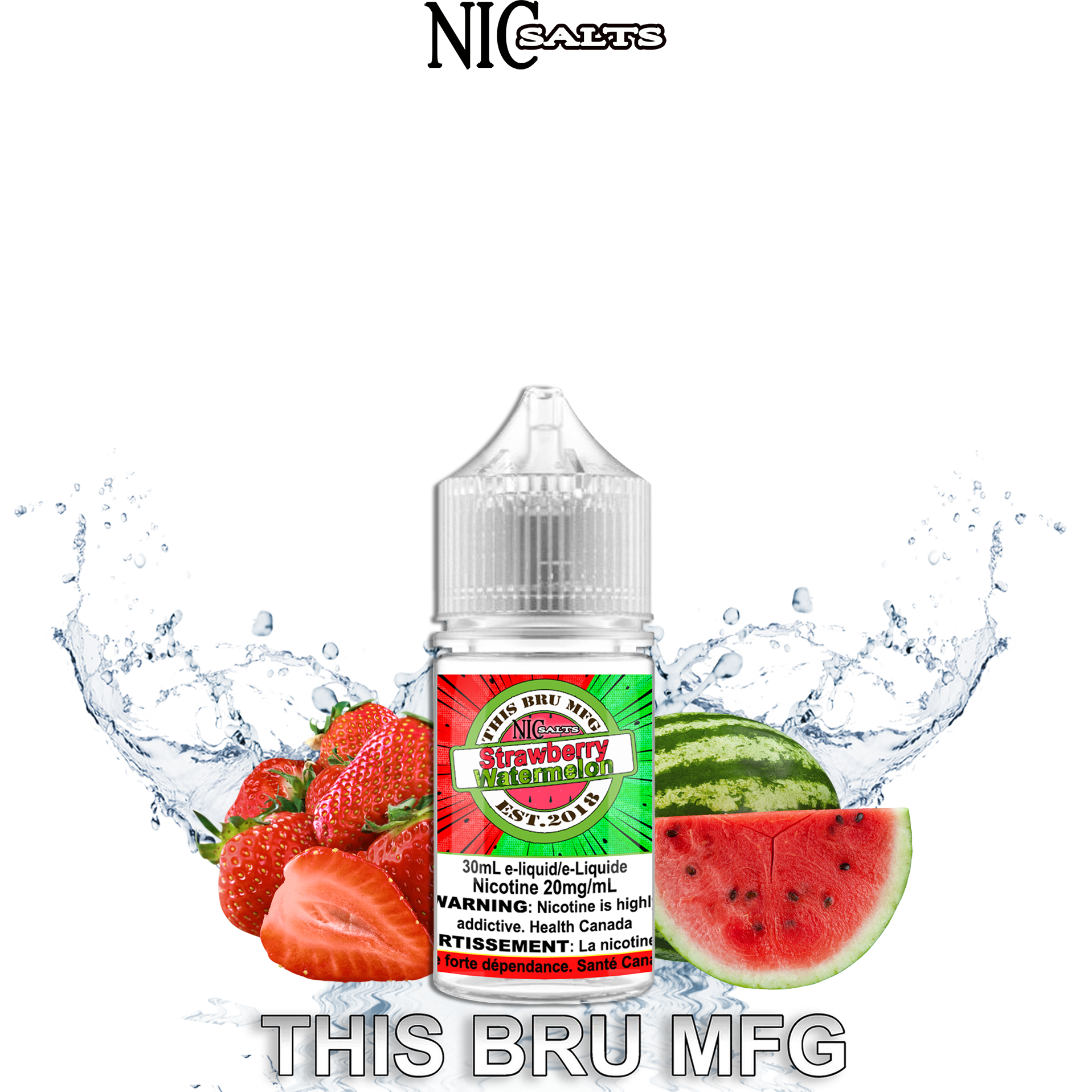 CUSTOM THIS BRU MFG SALT - STRAWBERRY WATERMELON