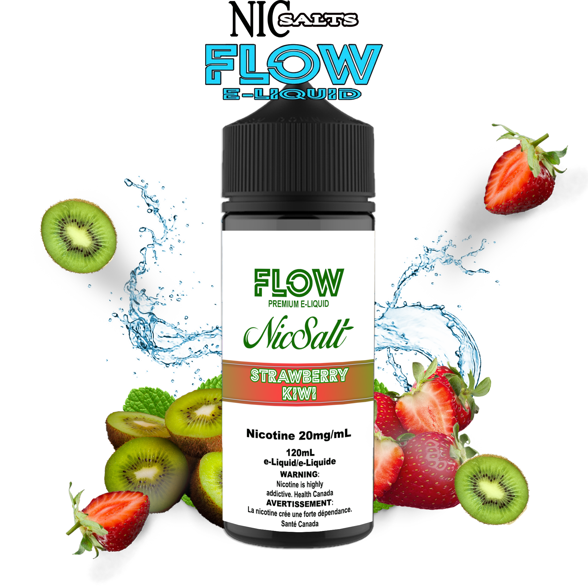 CUSTOM FLOW E-LIQUID SALT - STRAWBERRY KIWI