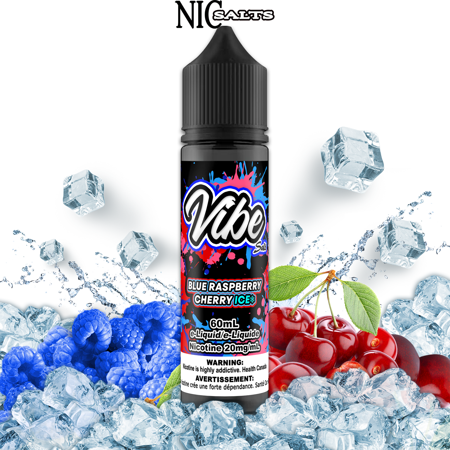 VIBE SALT - BLUE RASPBERRY CHERRY ICE 60ML