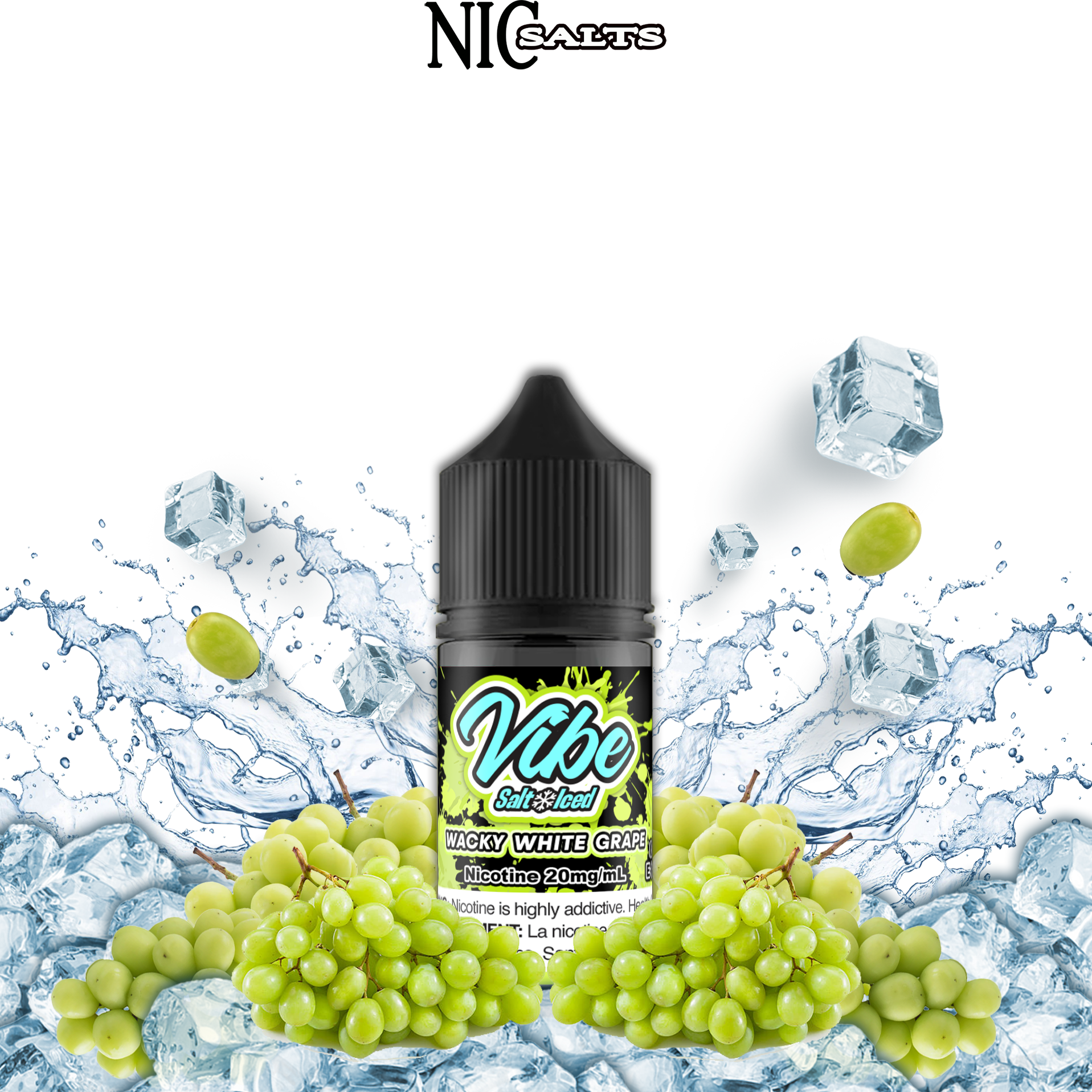 CUSTOM VIBE SALT - WACKY WHITE GRAPE (ICED)