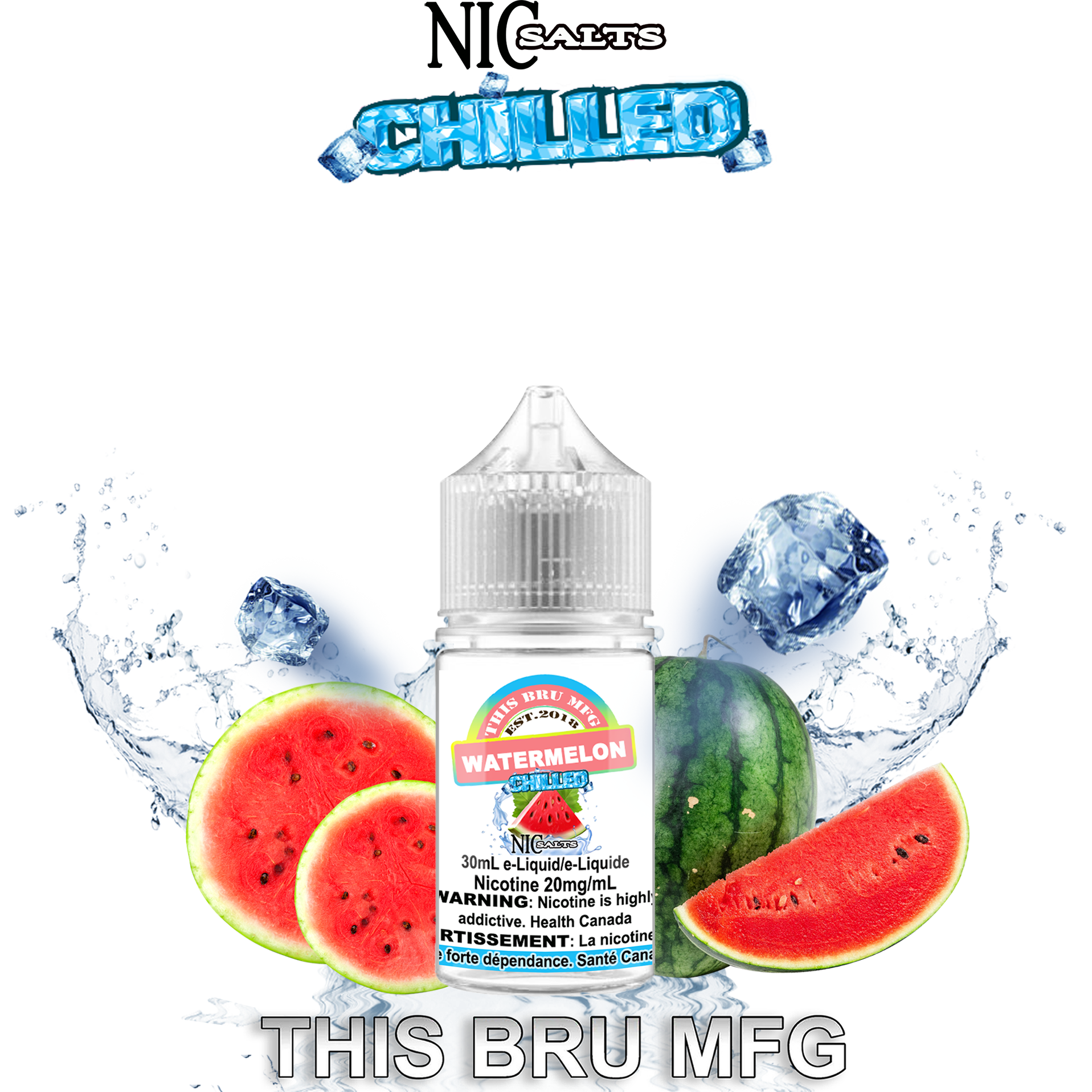 CUSTOM THIS BRU MFG SALT - WATERMELON CHILLED