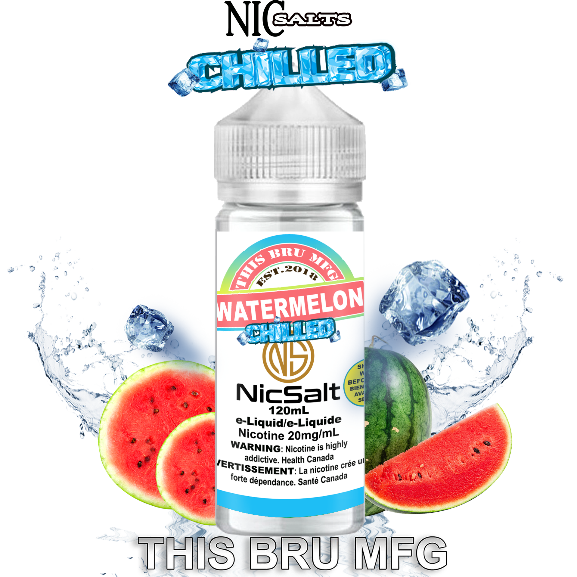 CUSTOM THIS BRU MFG SALT - WATERMELON CHILLED