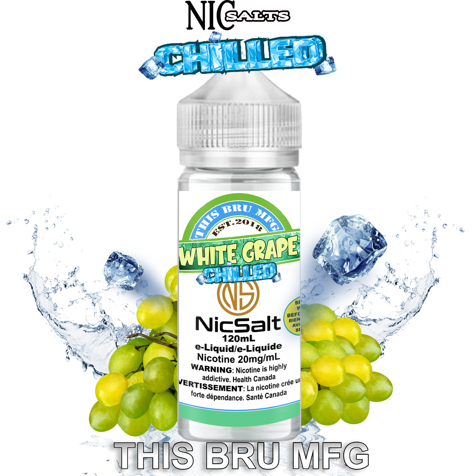 CUSTOM THIS BRU MFG SALT - WHITE GRAPE CHILLED