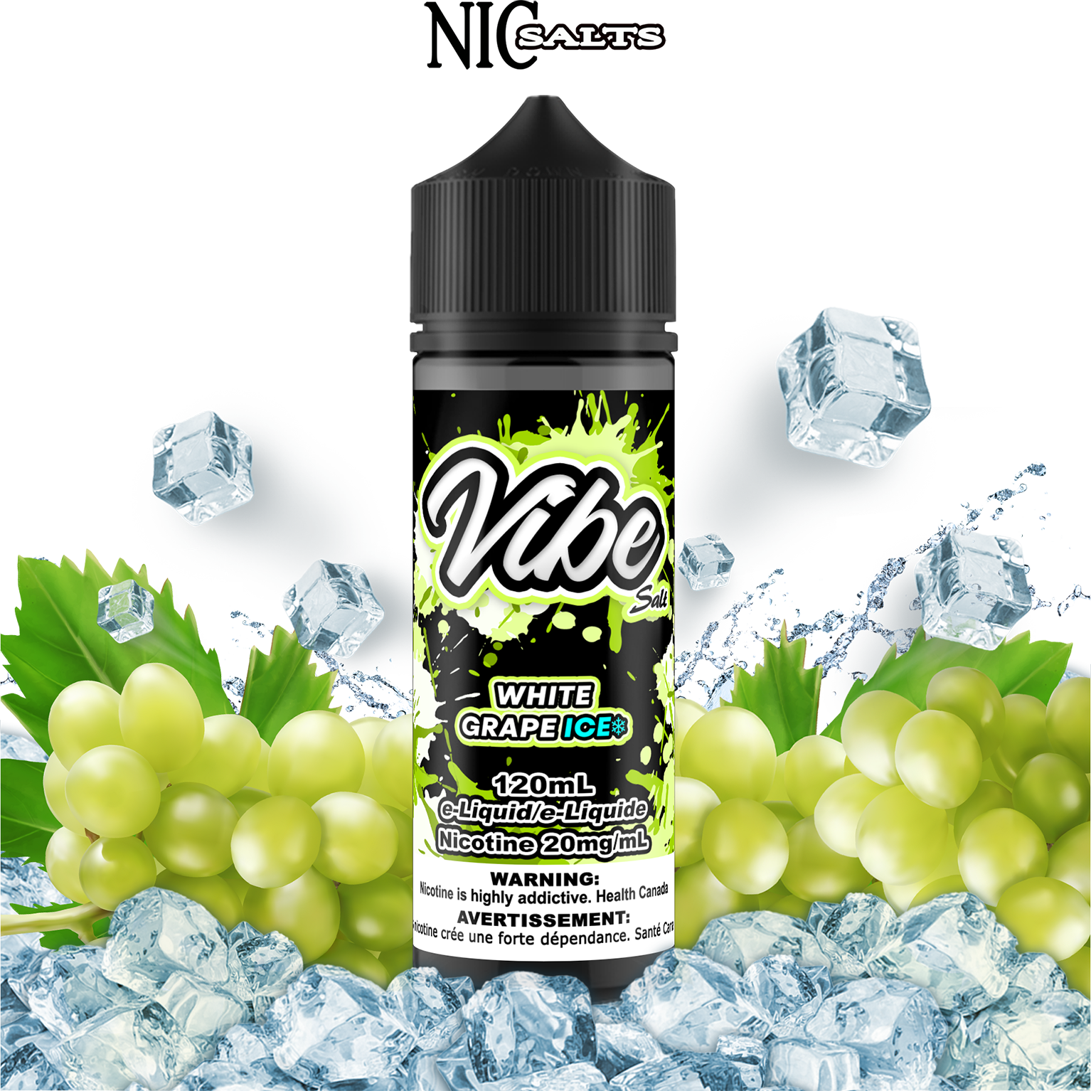 CUSTOM VIBE SALT - WHITE GRAPE ICE
