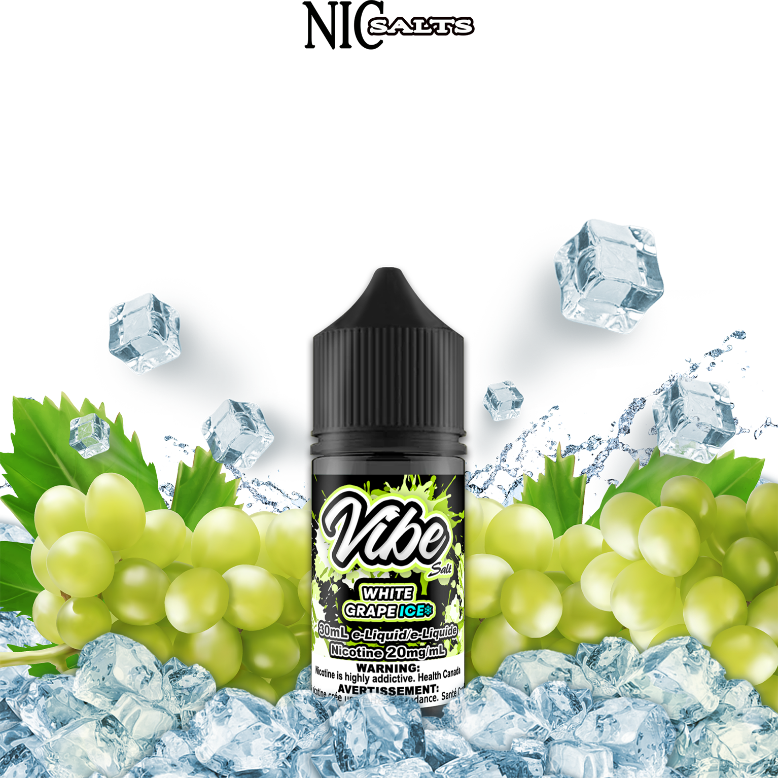 CUSTOM VIBE SALT - WHITE GRAPE ICE
