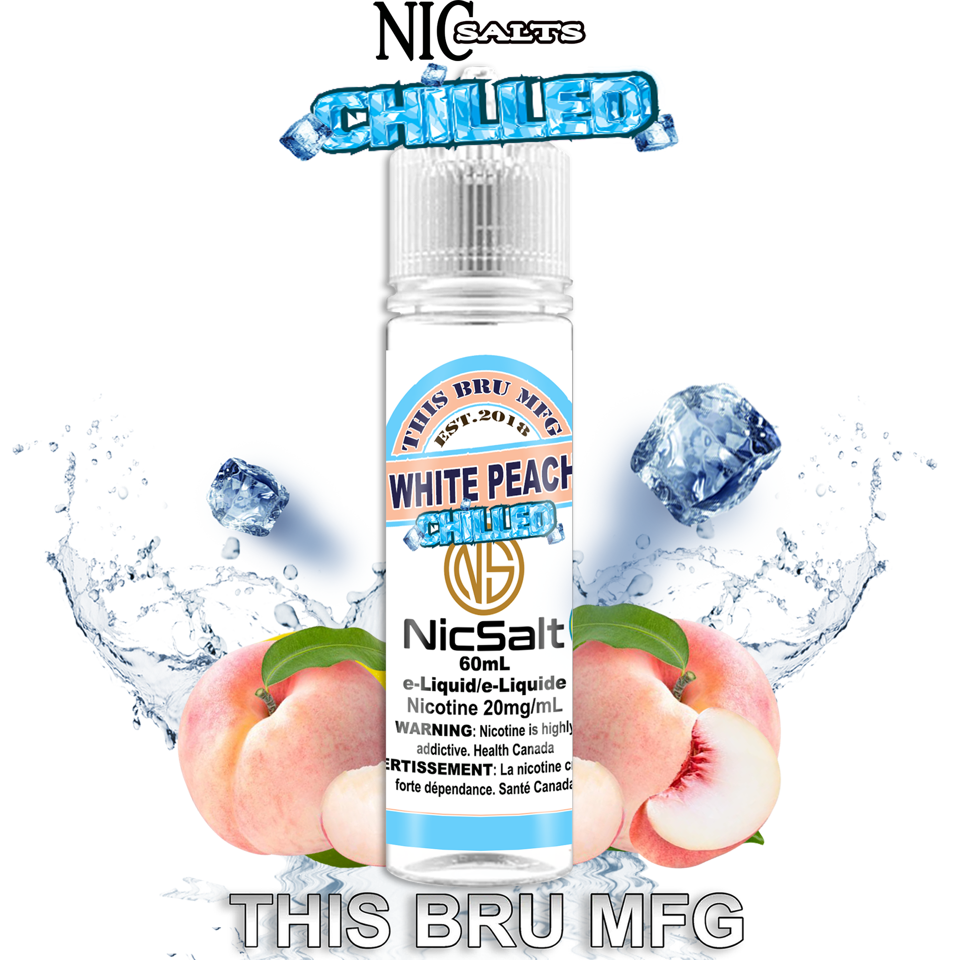 THIS BRU MFG SALT - WHITE PEACH CHILLED 60ML