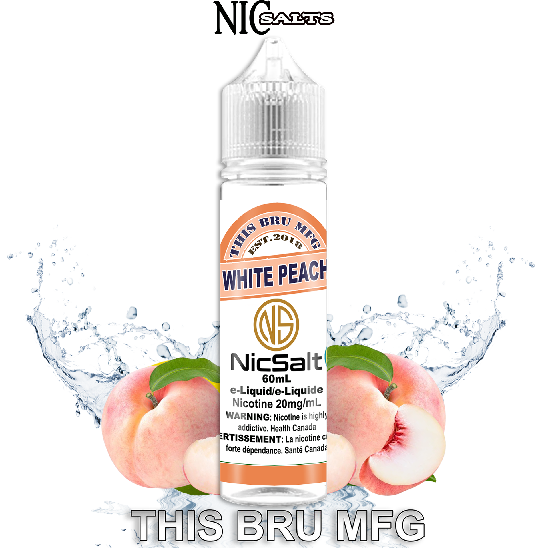 CUSTOM THIS BRU MFG SALT - WHITE PEACH