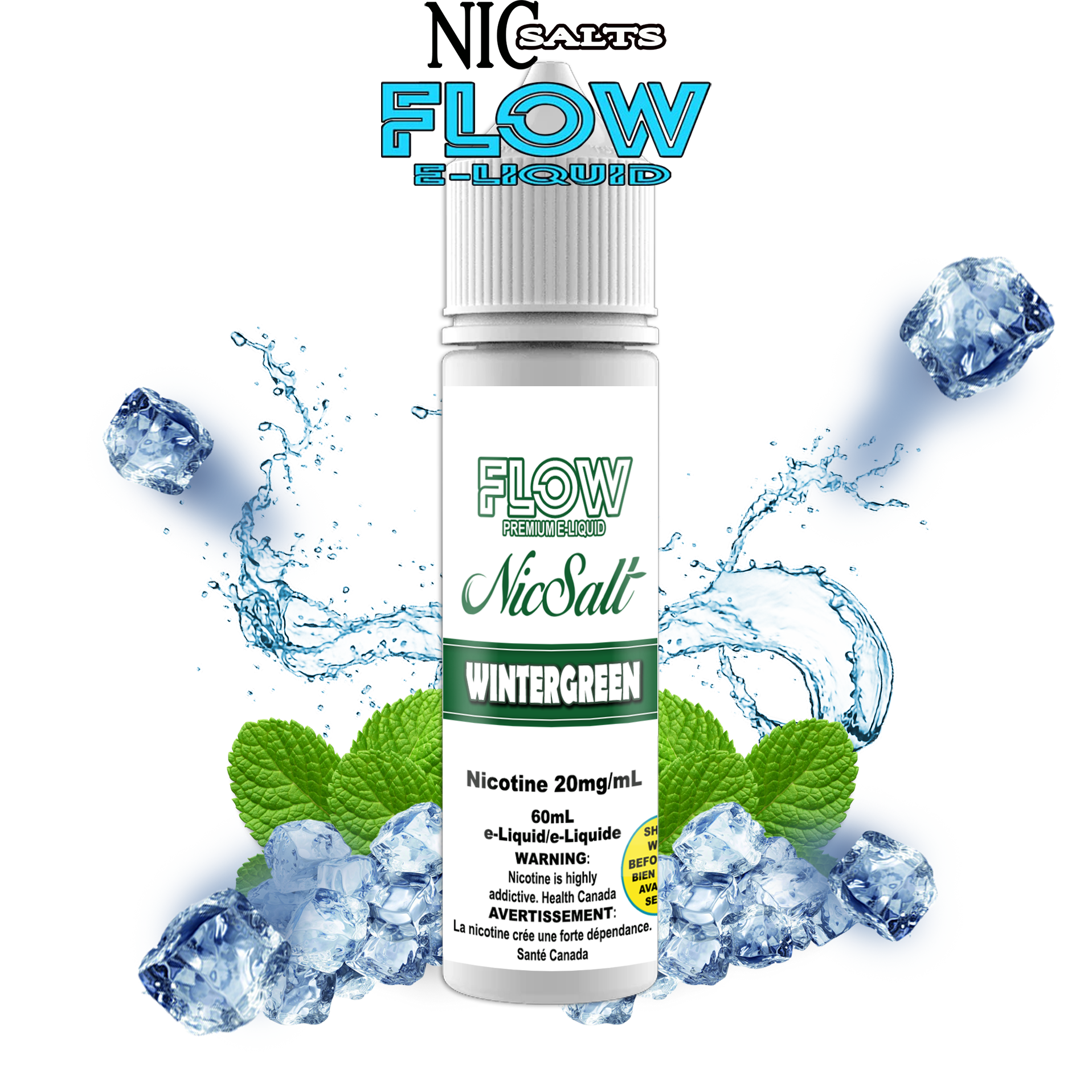 FLOW E-LIQUID SALT - WINTERGREEN 60ML
