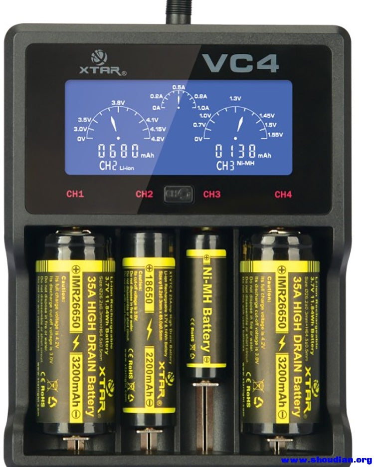 XTAR VC4 BATTERY CHARGER 4BAY