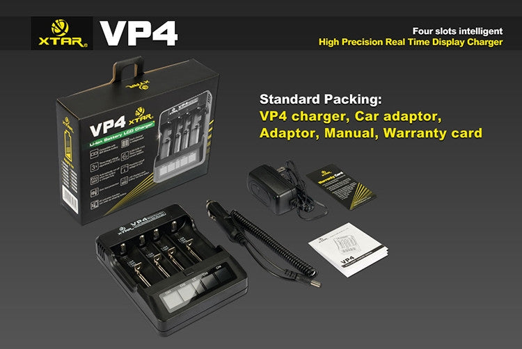XTAR VP4 BATTERY CHARGER 4BAY