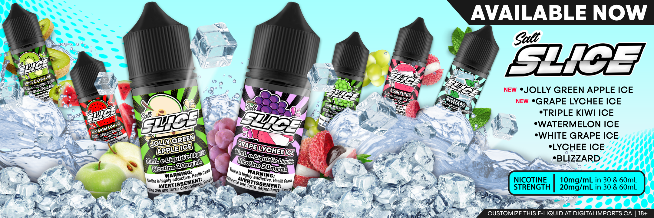 Slice Salt Nicotine E-liquids