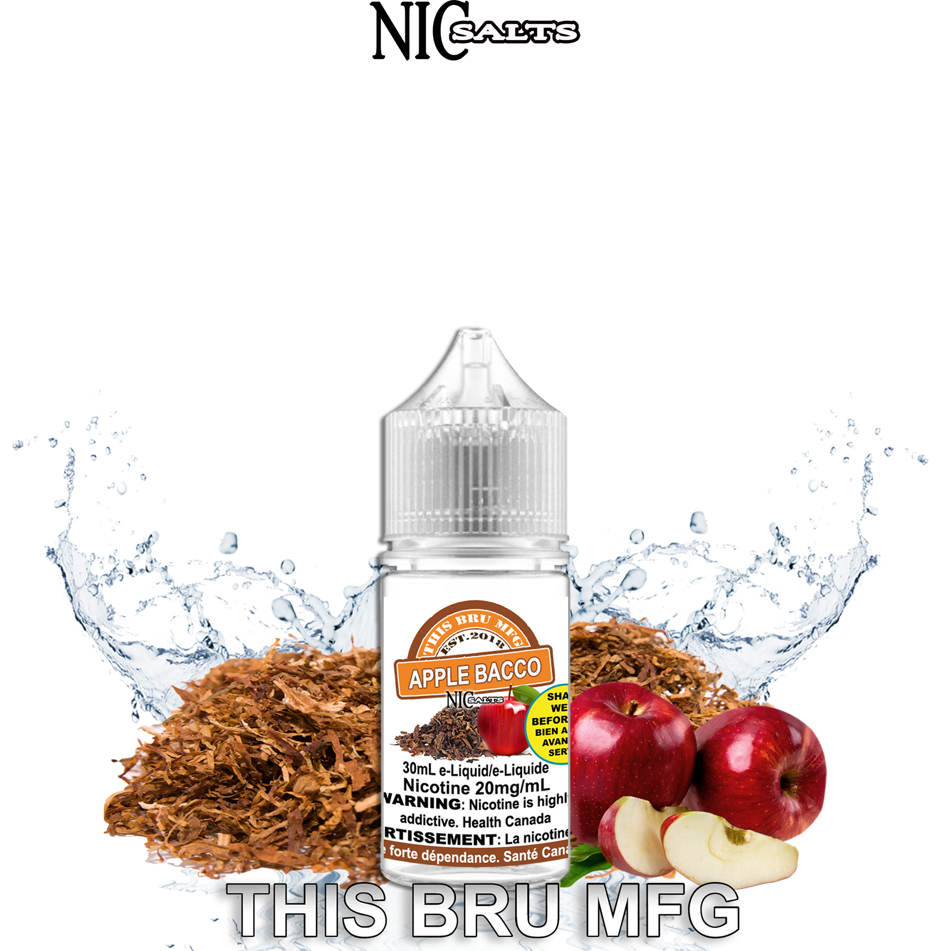 CUSTOM THIS BRU MFG SALT - APPLE BACCO 30ML