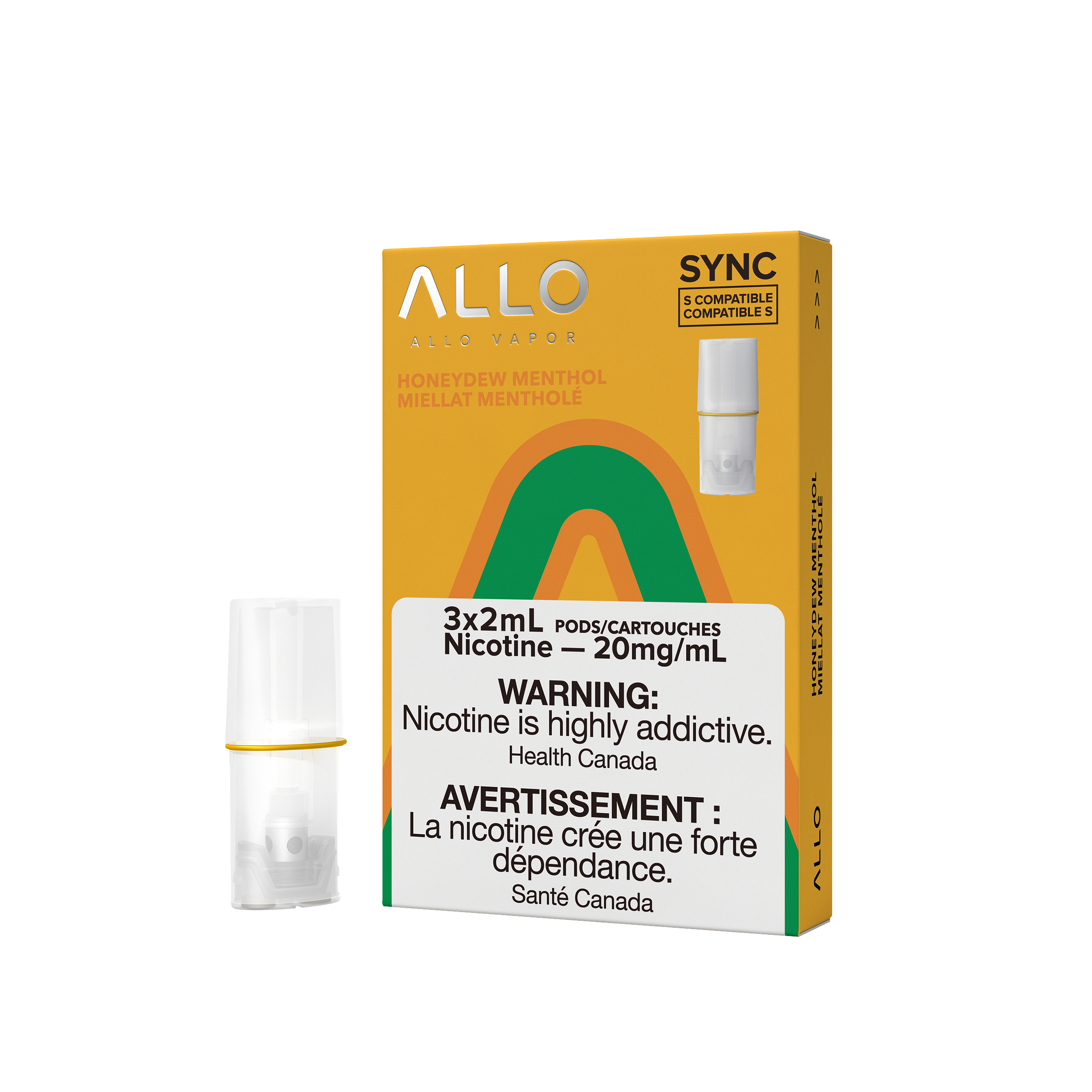 ALLO SYNC POD HONEYDEW MENTHOL 20MG