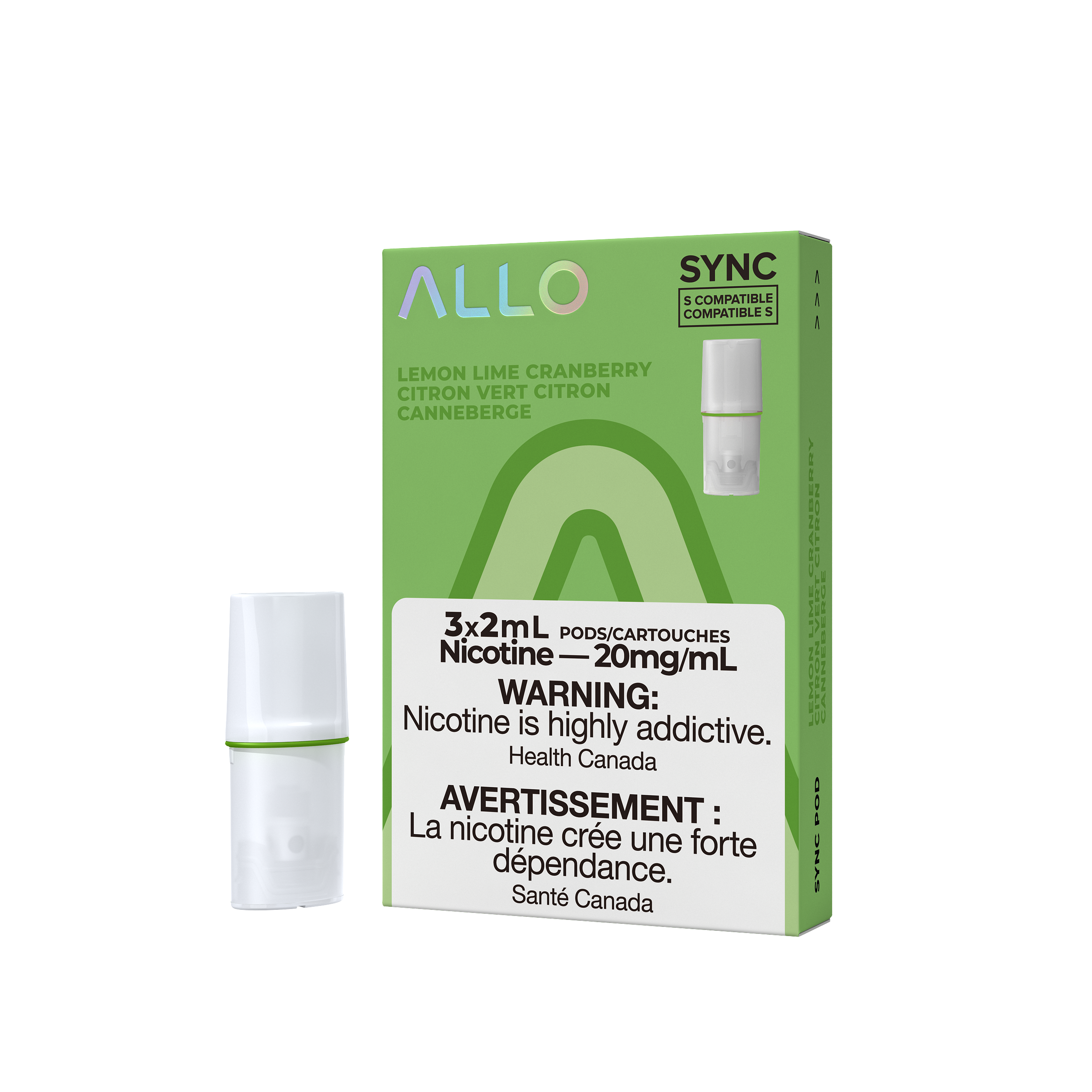 ALLO SYNC POD LEMON LIME CRANBERRY 20MG