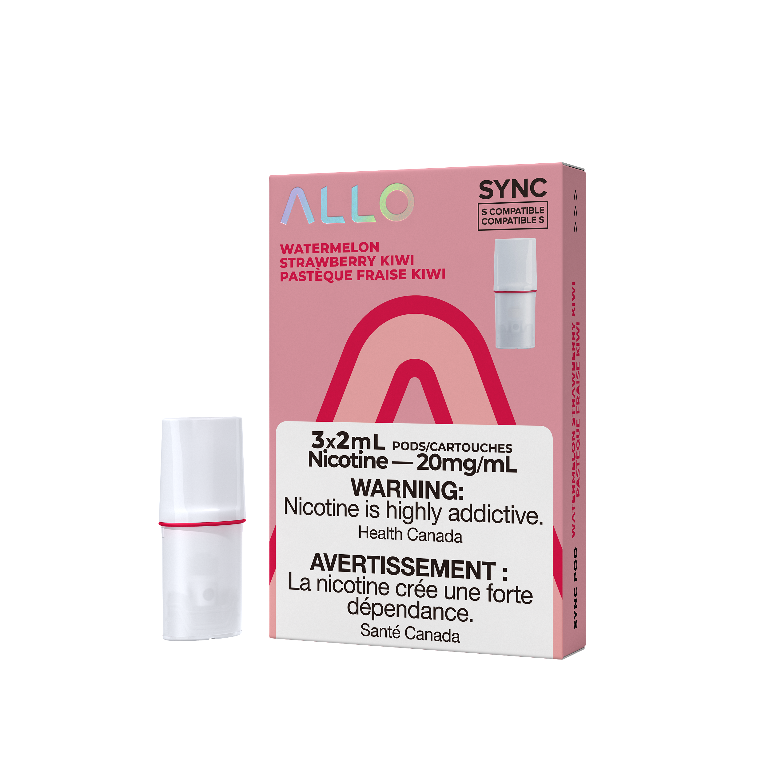 ALLO SYNC POD WATERMELON STRAWBERRY KIWI 20MG