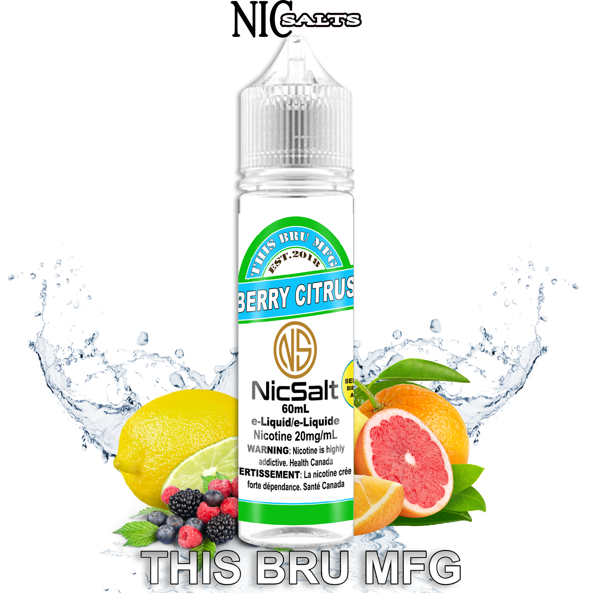 CUSTOM THIS BRU MFG SALT - BERRY CITRUS 60ML