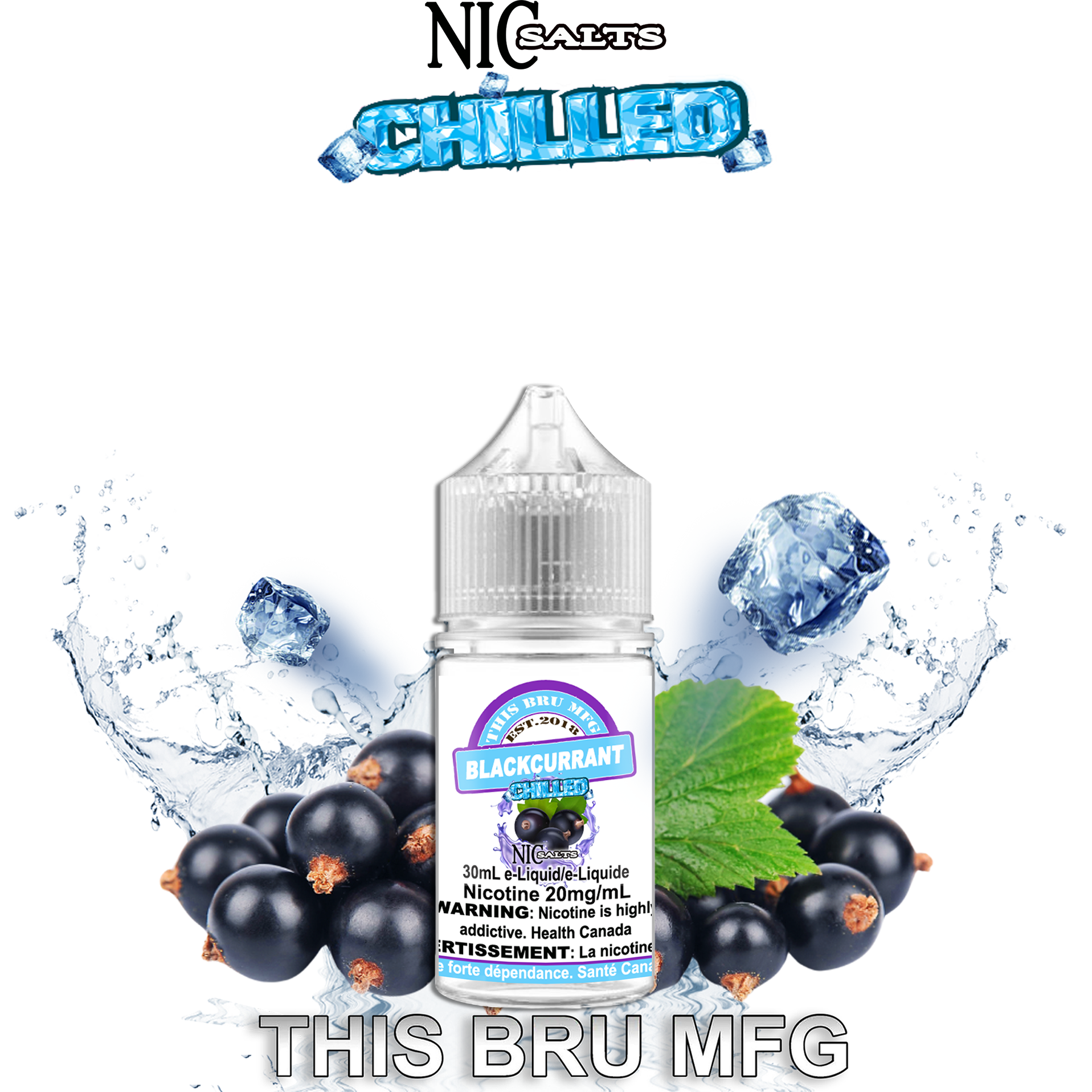 CUSTOM THIS BRU MFG SALT - BLACKCURRANT CHILLED 30ML