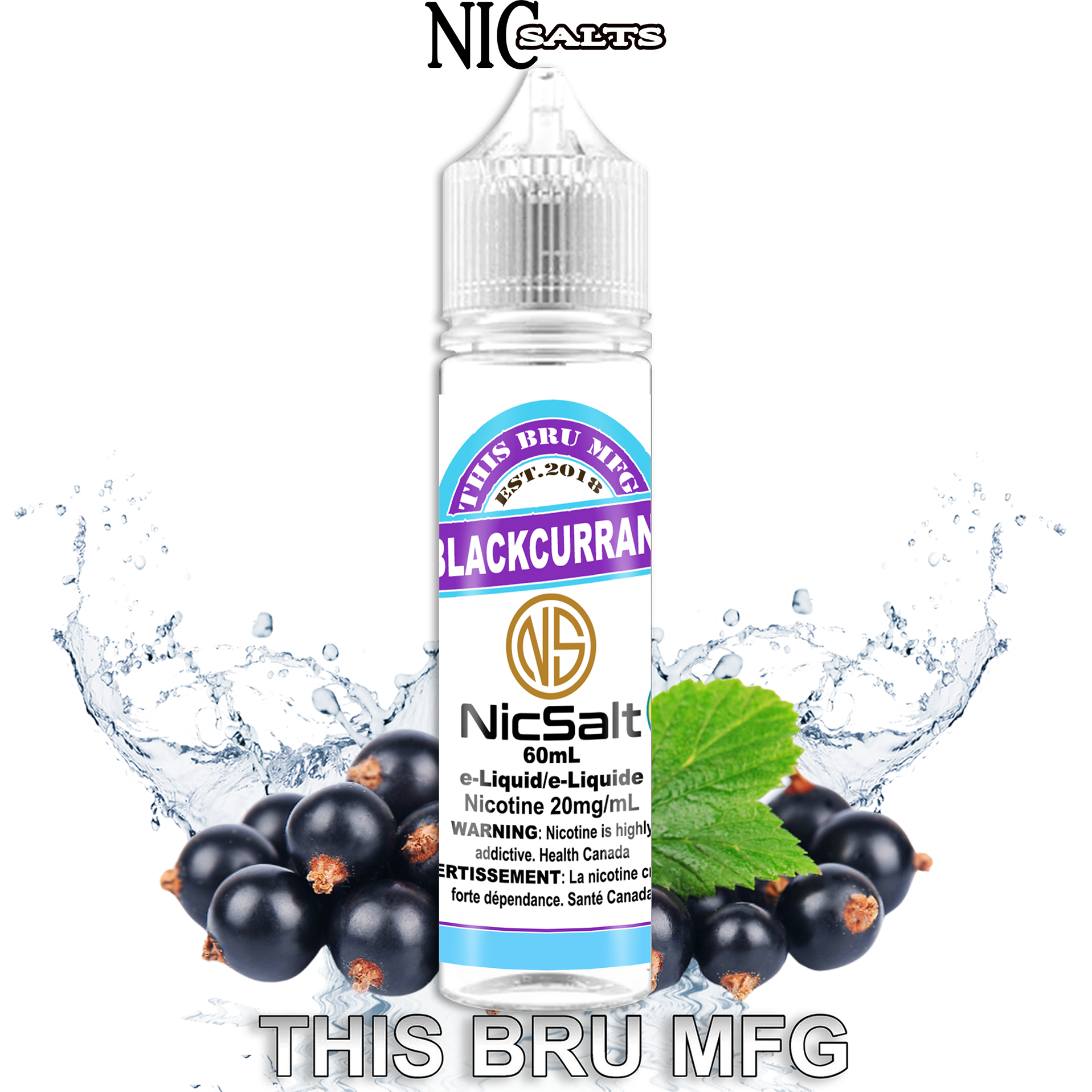 CUSTOM THIS BRU MFG SALT - BLACKCURRANT 60ML