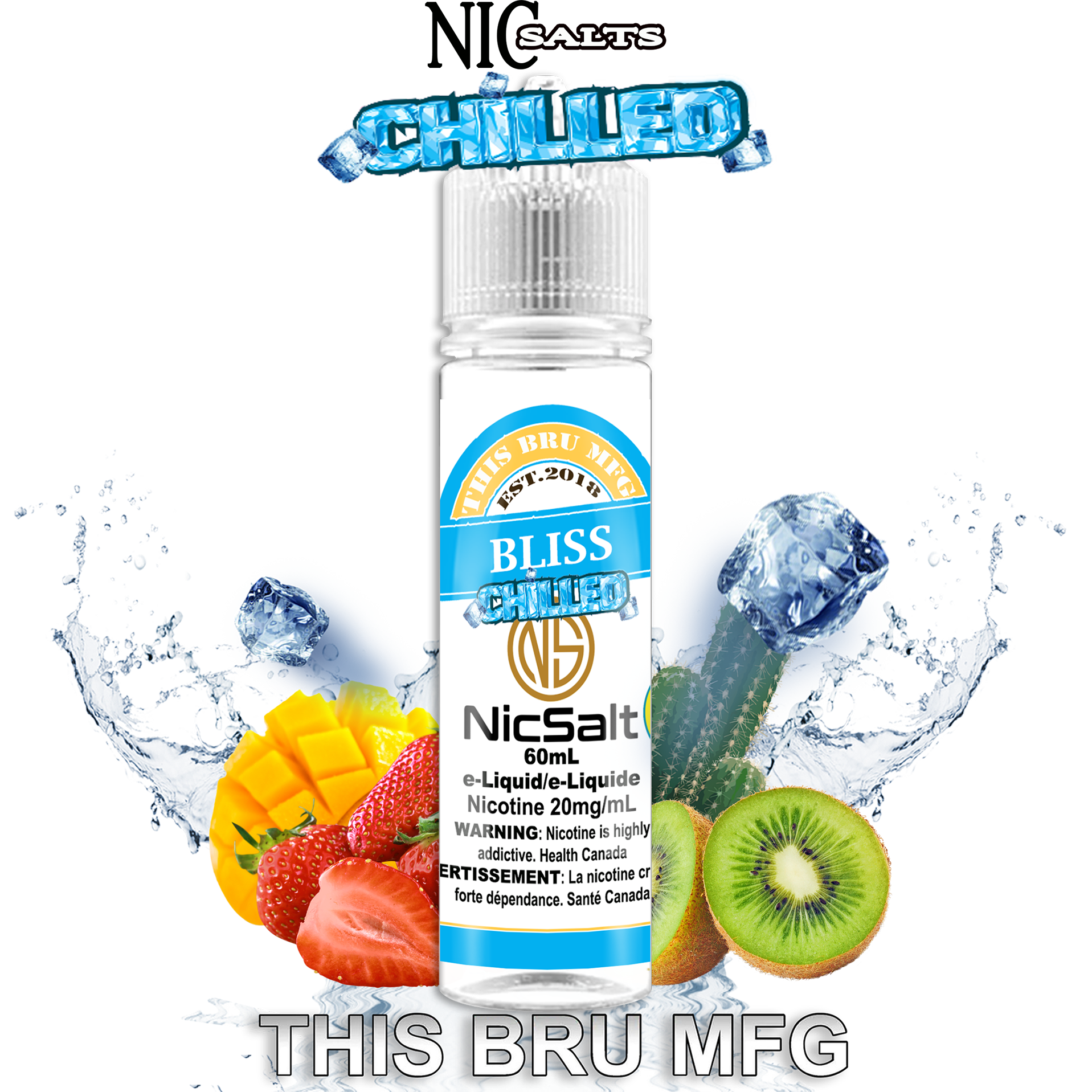 CUSTOM THIS BRU MFG SALT - BLISS CHILLED 60ML