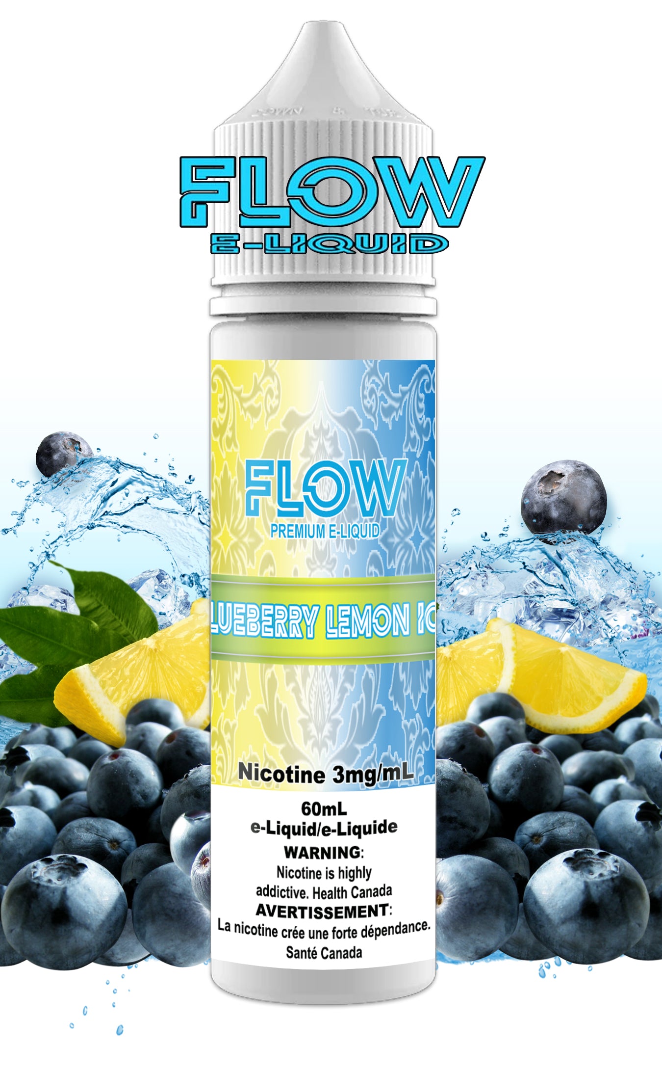 FLOW E-LIQUID - BLUEBERRY LEMON ICE