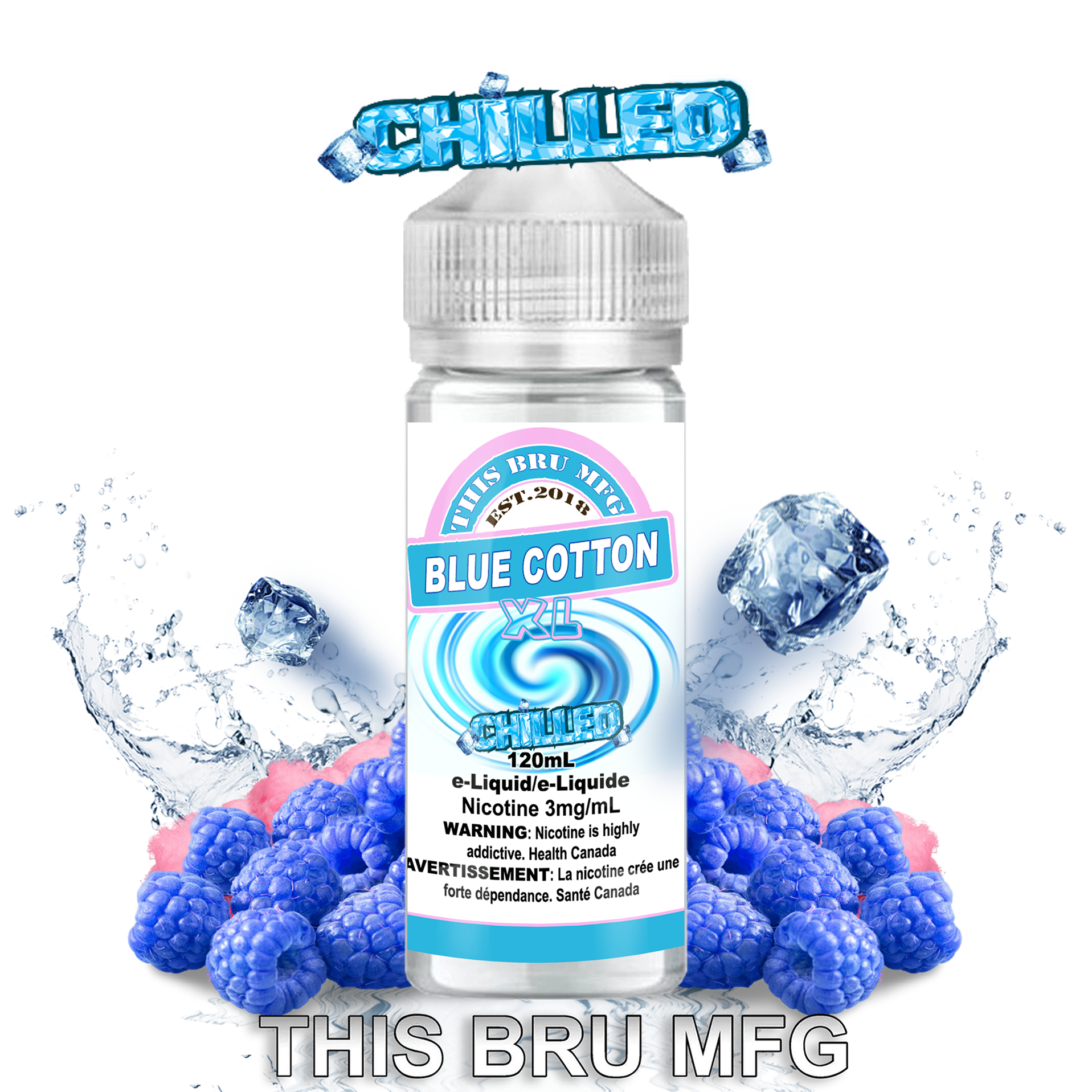 CUSTOM THIS BRU MFG - BLUE COTTON CHILLED 120ML