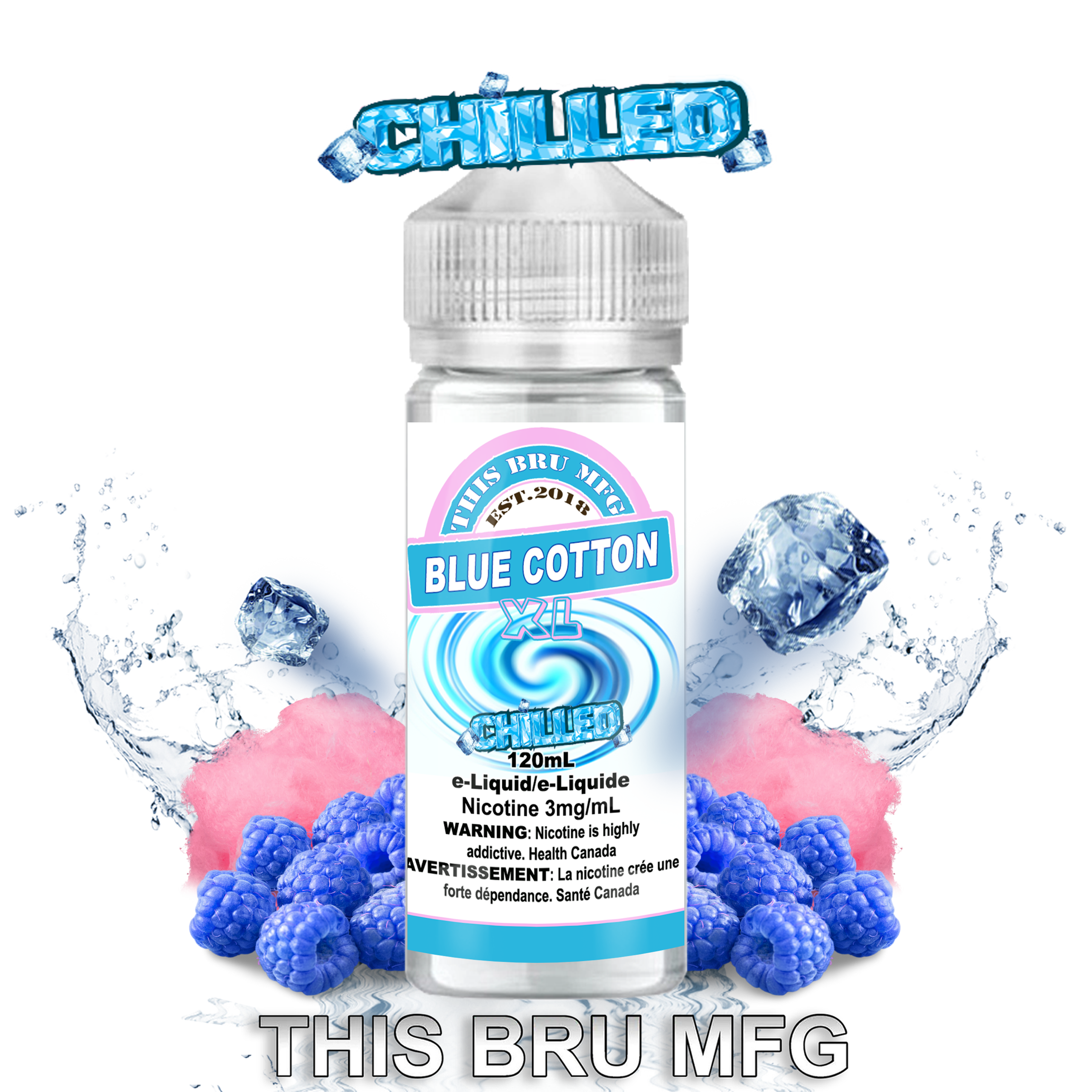 CUSTOM THIS BRU MFG - BLUE COTTON CHILLED 120ML