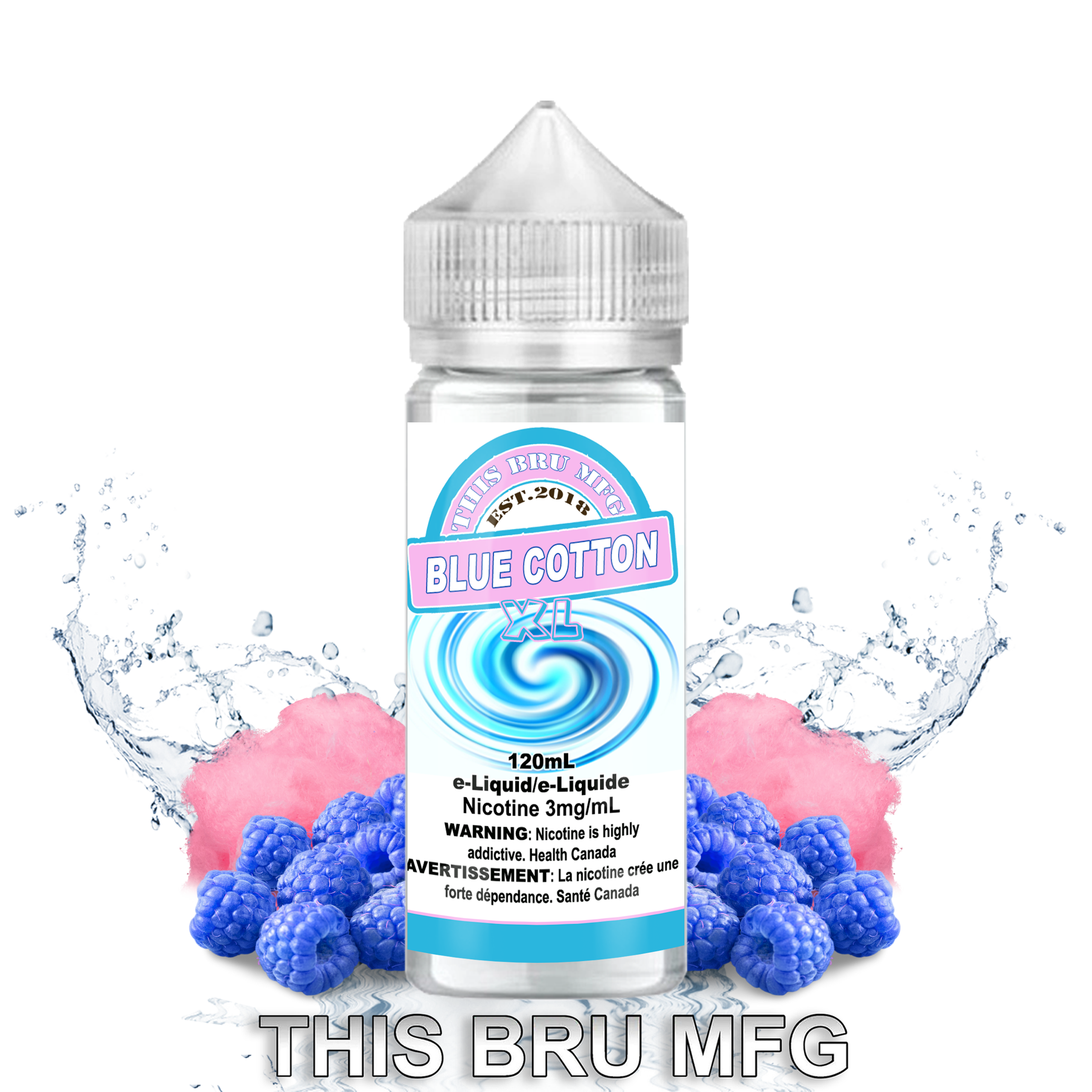 CUSTOM THIS BRU MFG - BLUE COTTON 120ML