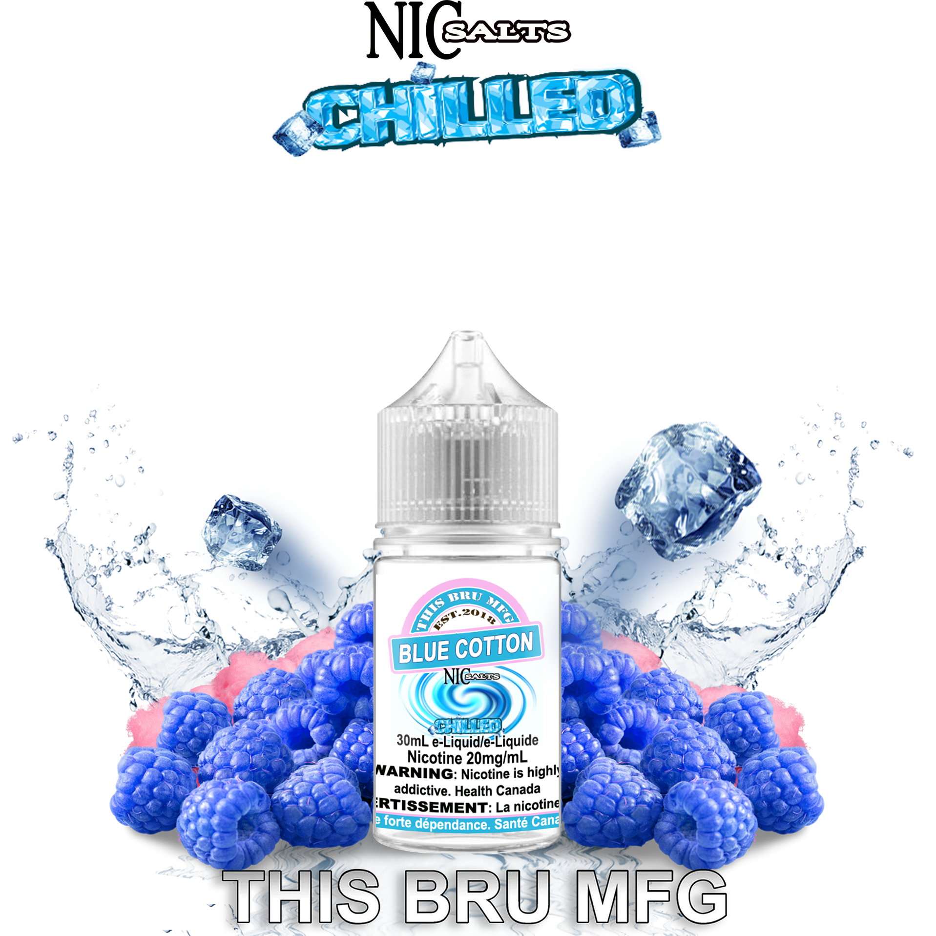 CUSTOM THIS BRU MFG SALT - BLUE COTTON CHILLED 30ML