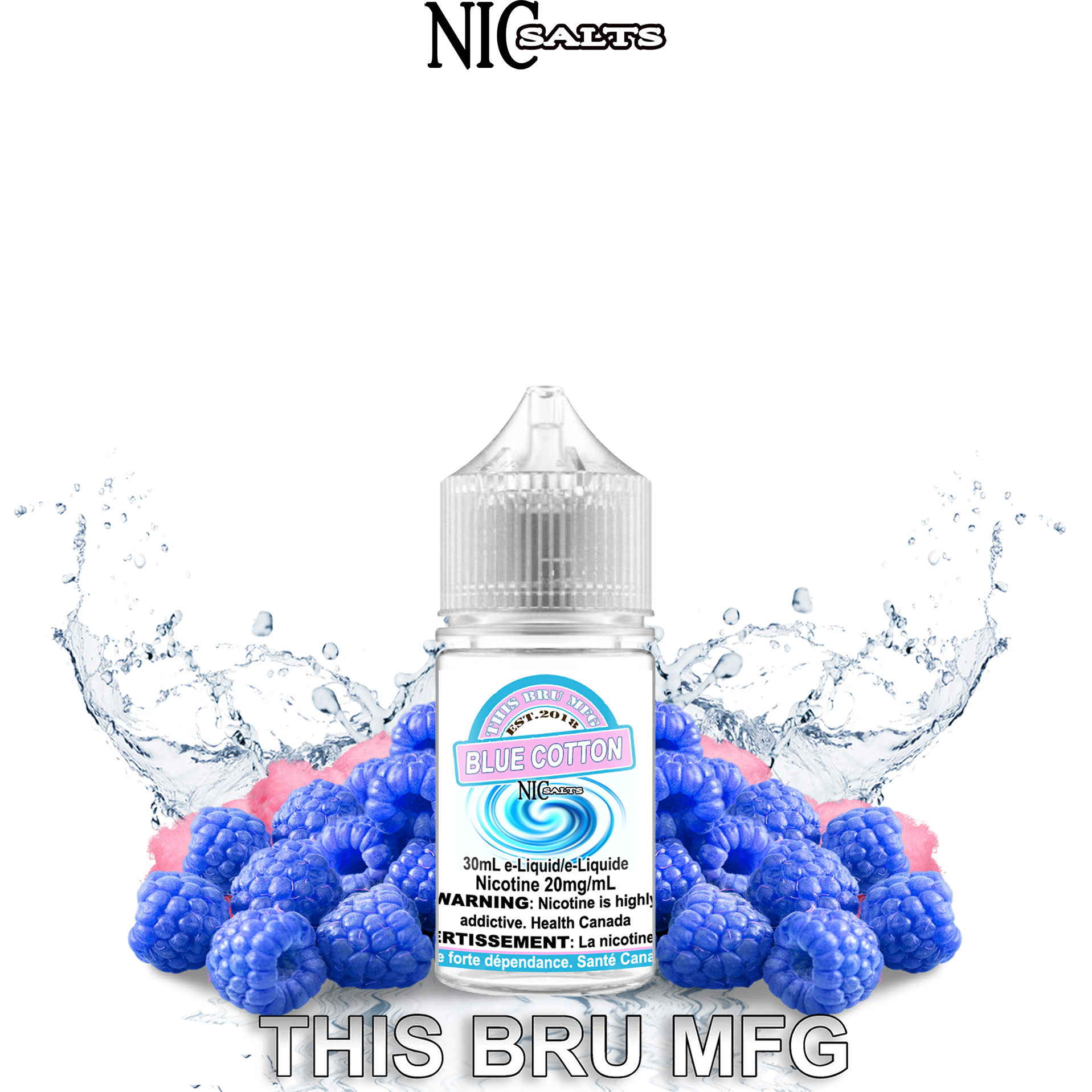 CUSTOM THIS BRU MFG SALT - BLUE COTTON 30ML