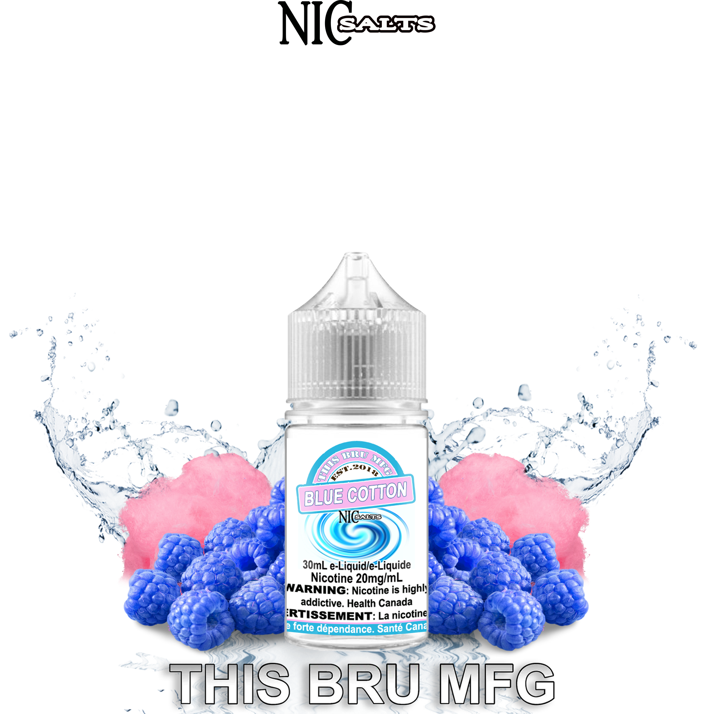 CUSTOM THIS BRU MFG SALT - BLUE COTTON 30ML