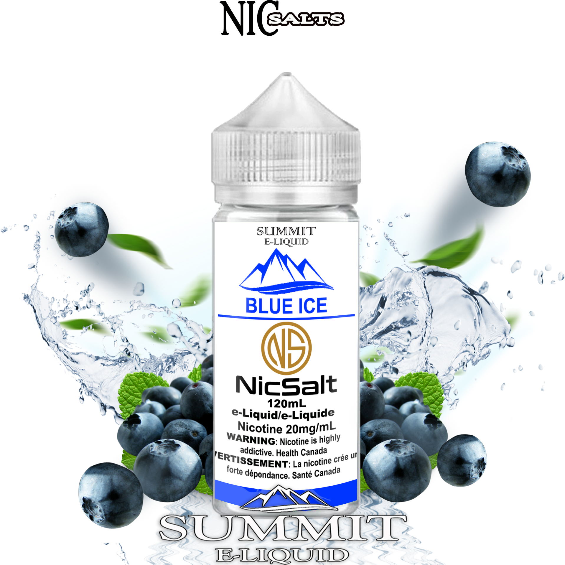 CUSTOM SUMMIT SALT - BLUE ICE 120ML