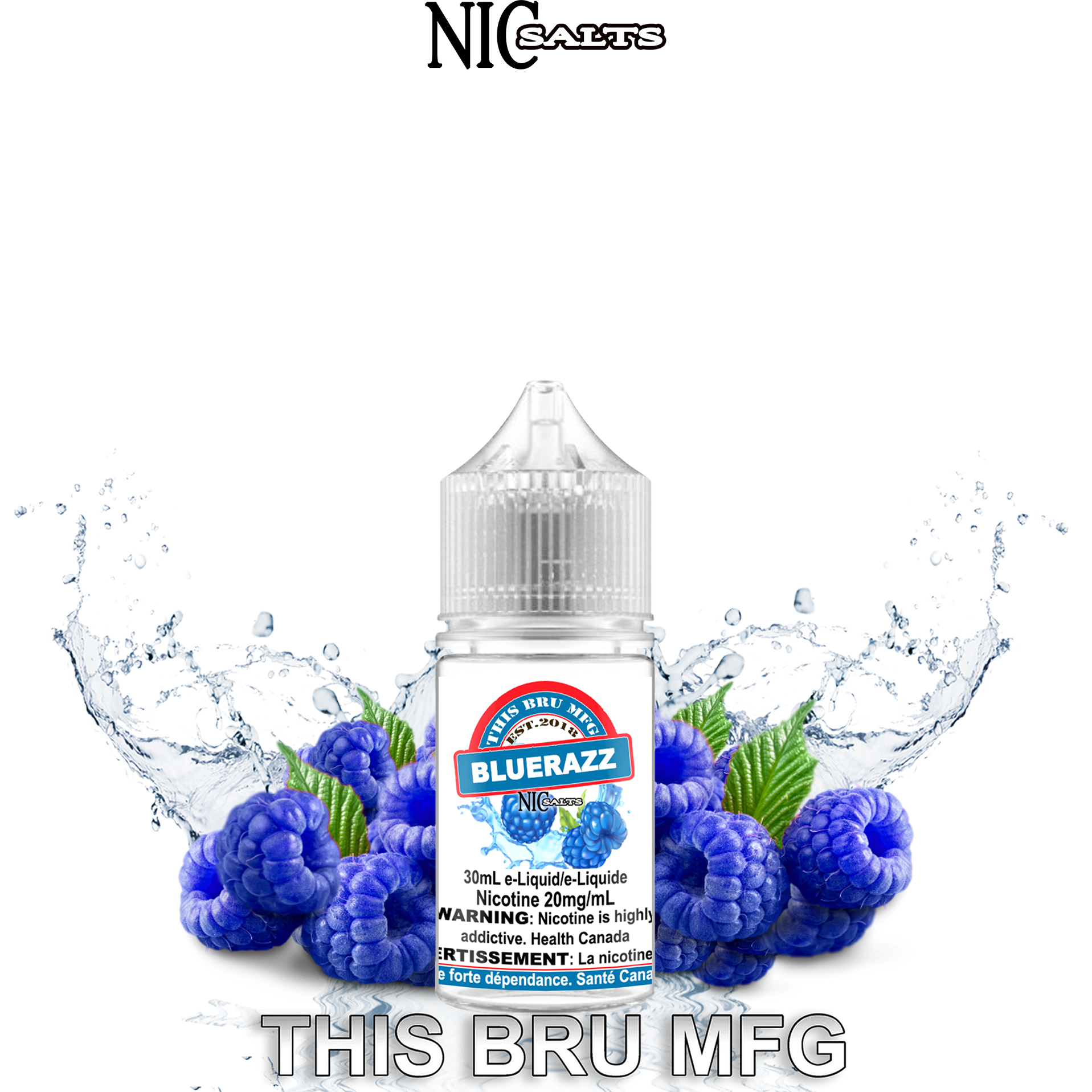 THIS BRU MFG - BLUERAZZ SALT 30ML