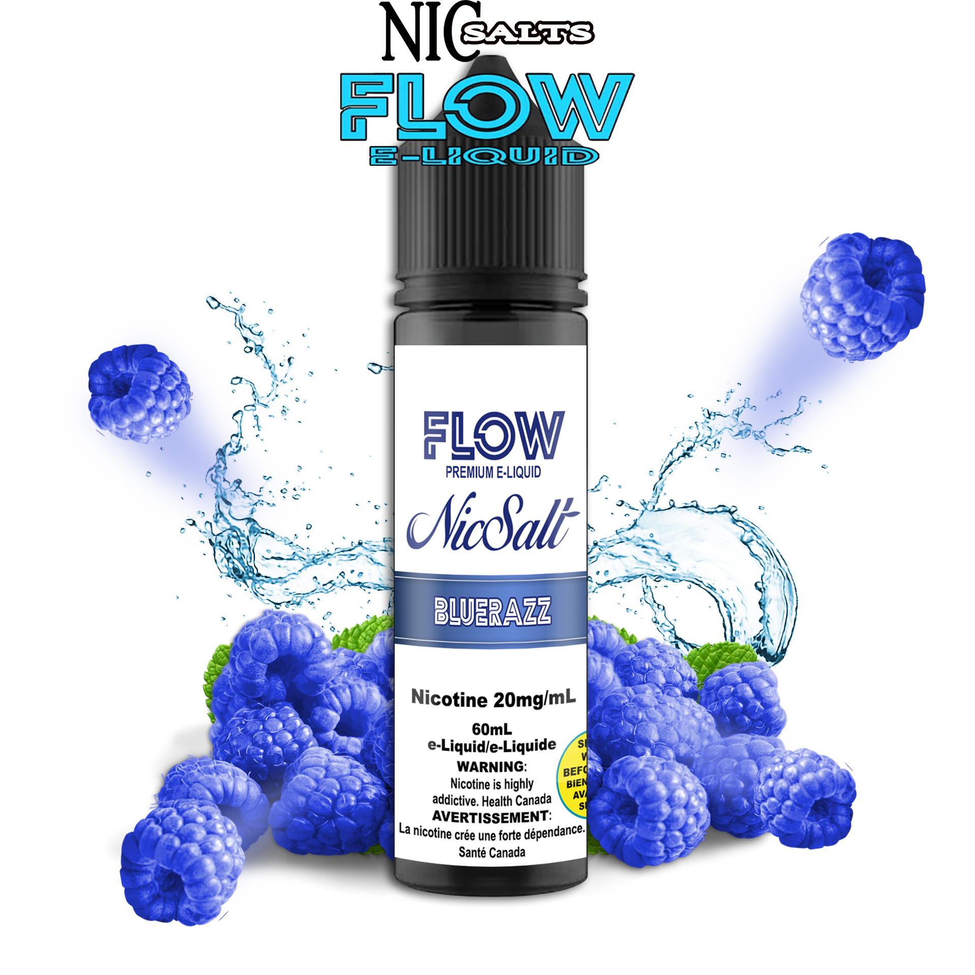 CUSTOM FLOW SALT - BLUE RAZZ 60ML