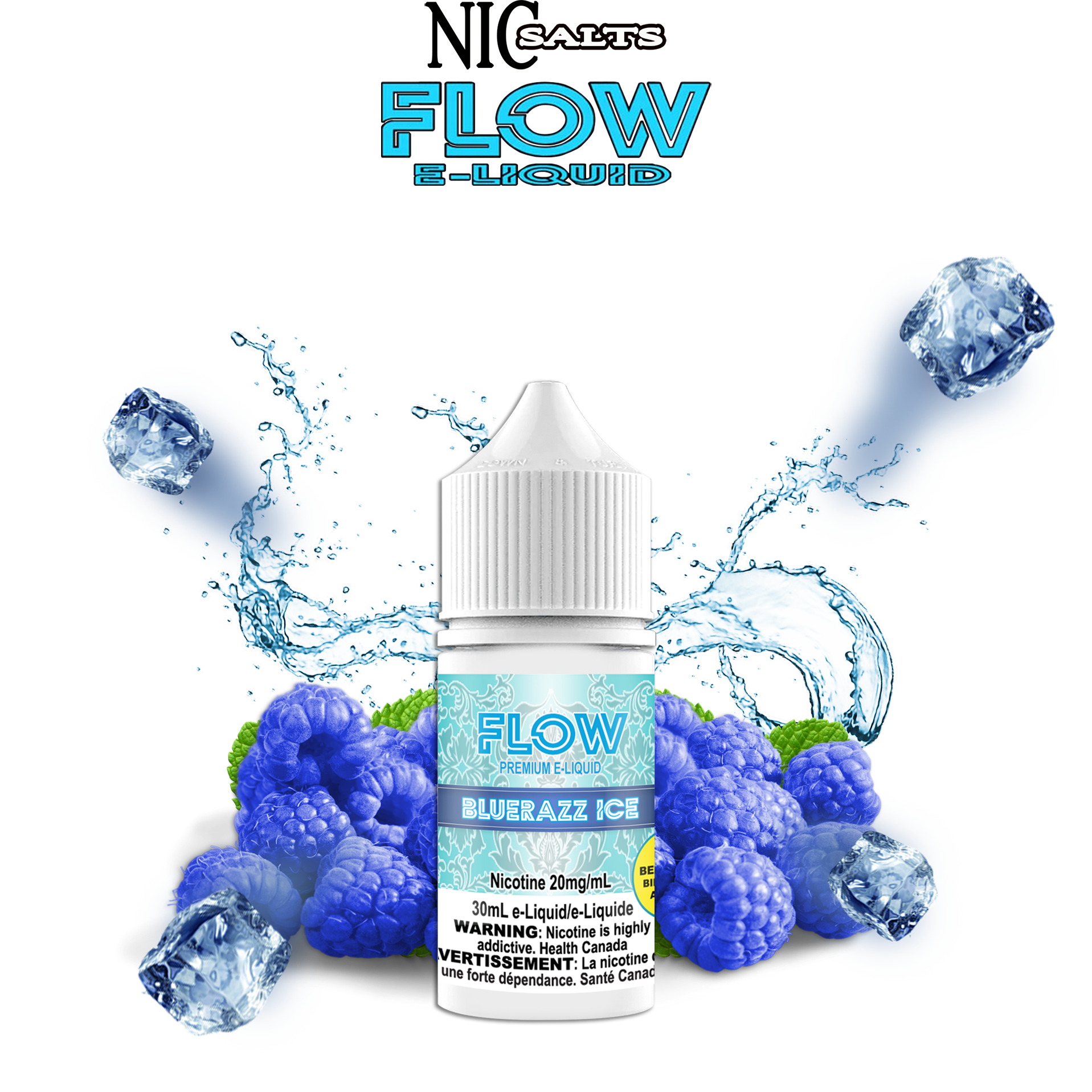 FLOW E-LIQUID - BLUERAZZ ICE SALT