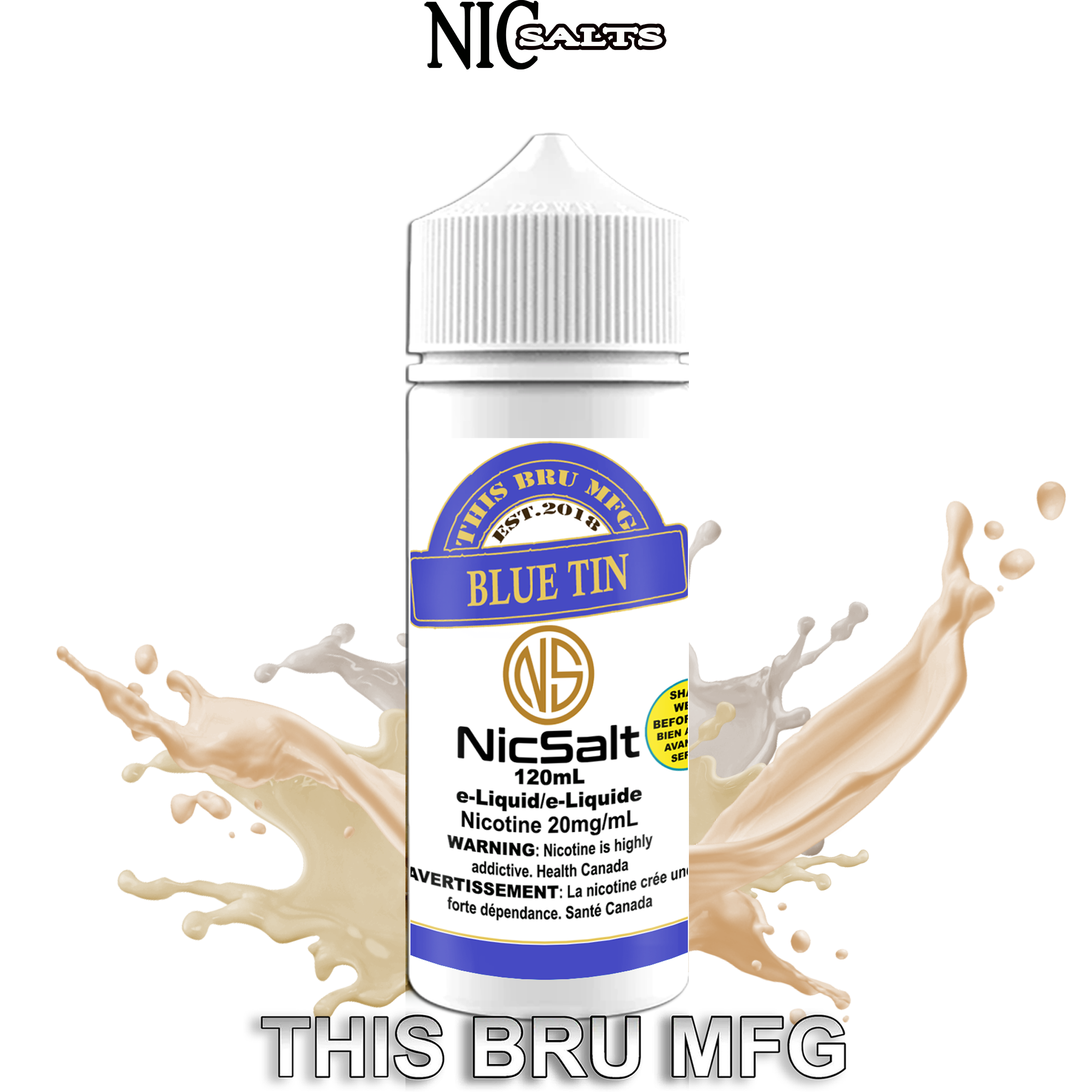 CUSTOM THIS BRU MFG SALT - BLUE TIN 120ML