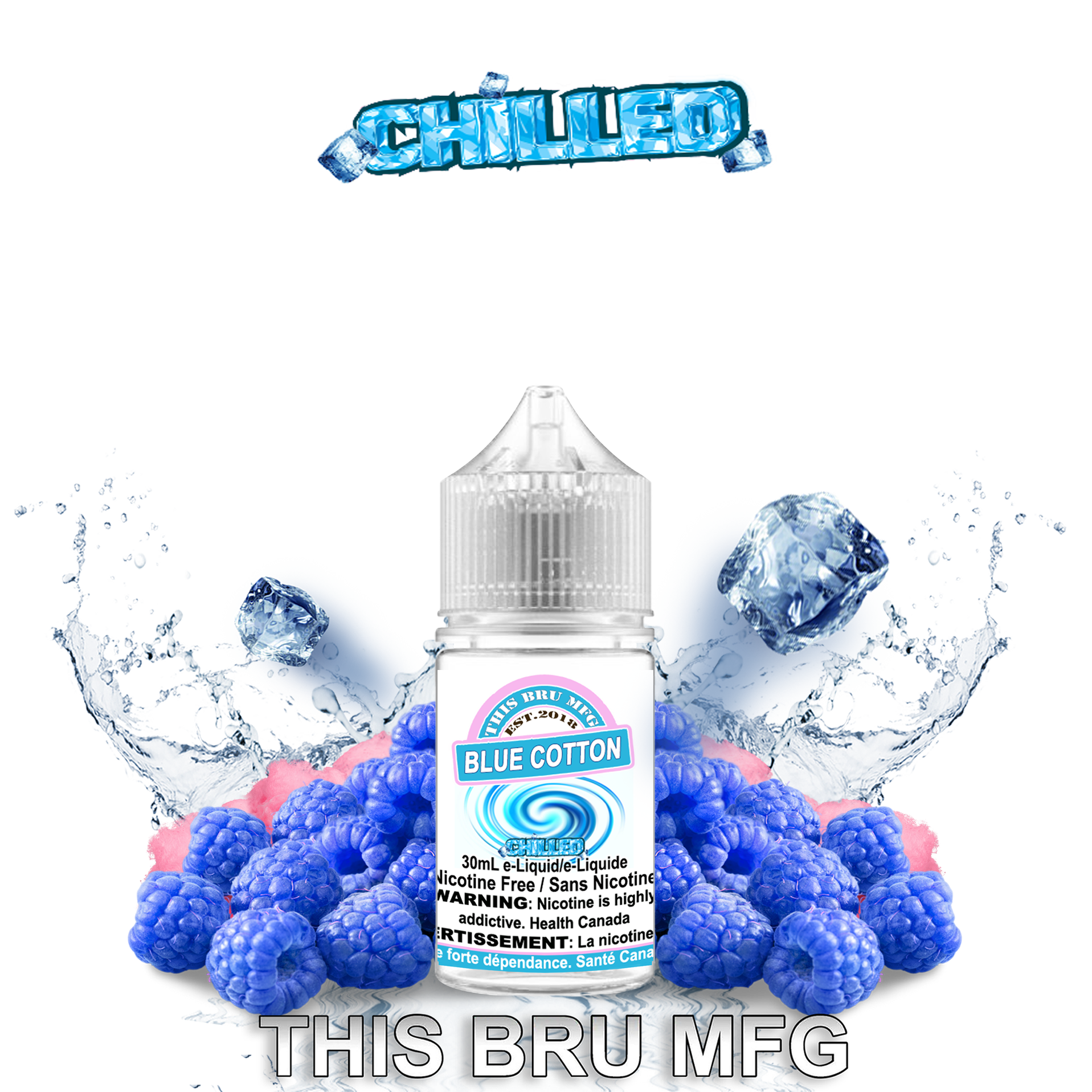 CUSTOM THIS BRU MFG - BLUE COTTON CHILLED 30ML