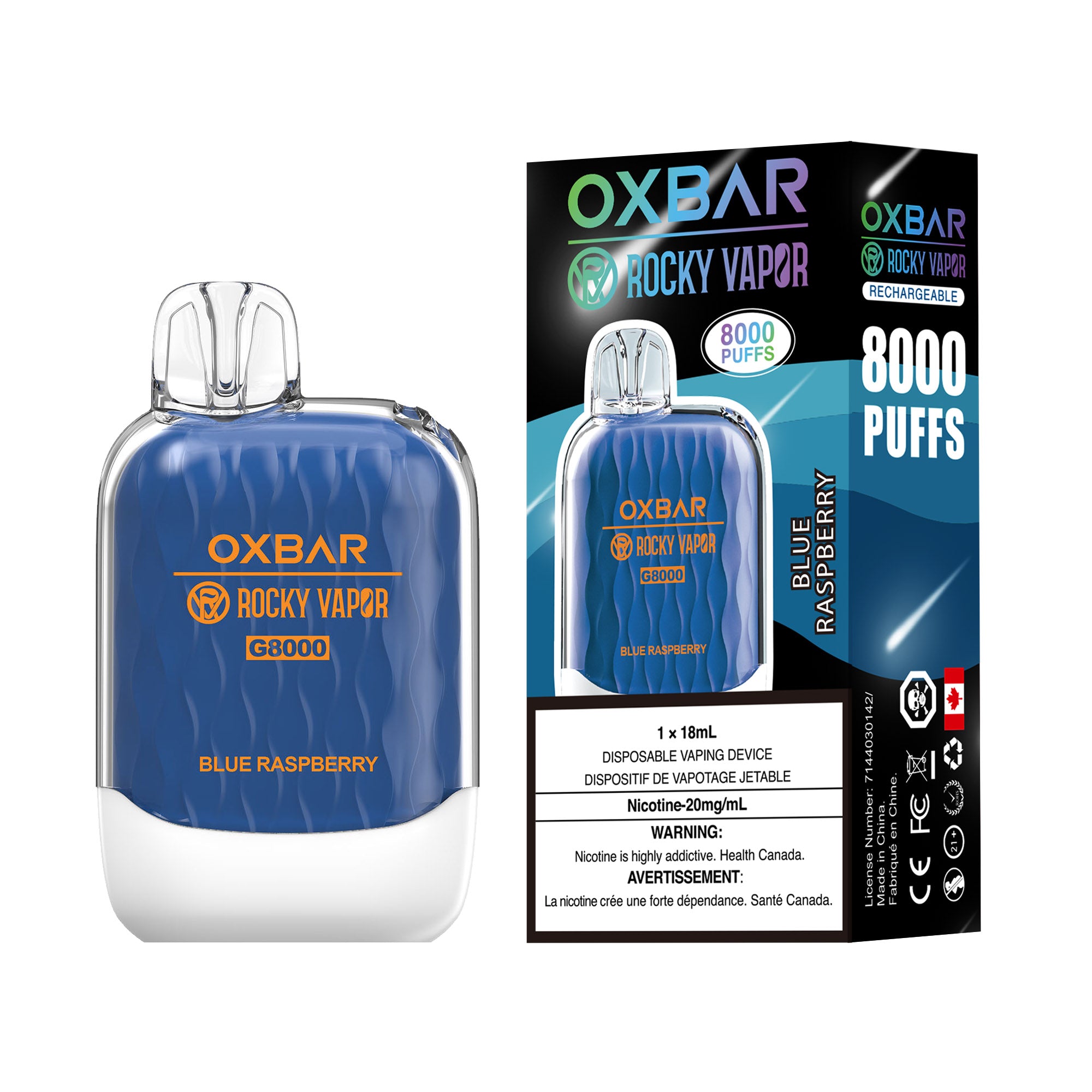 OXBAR G-8000 BLUE RASPBERRY 20MG