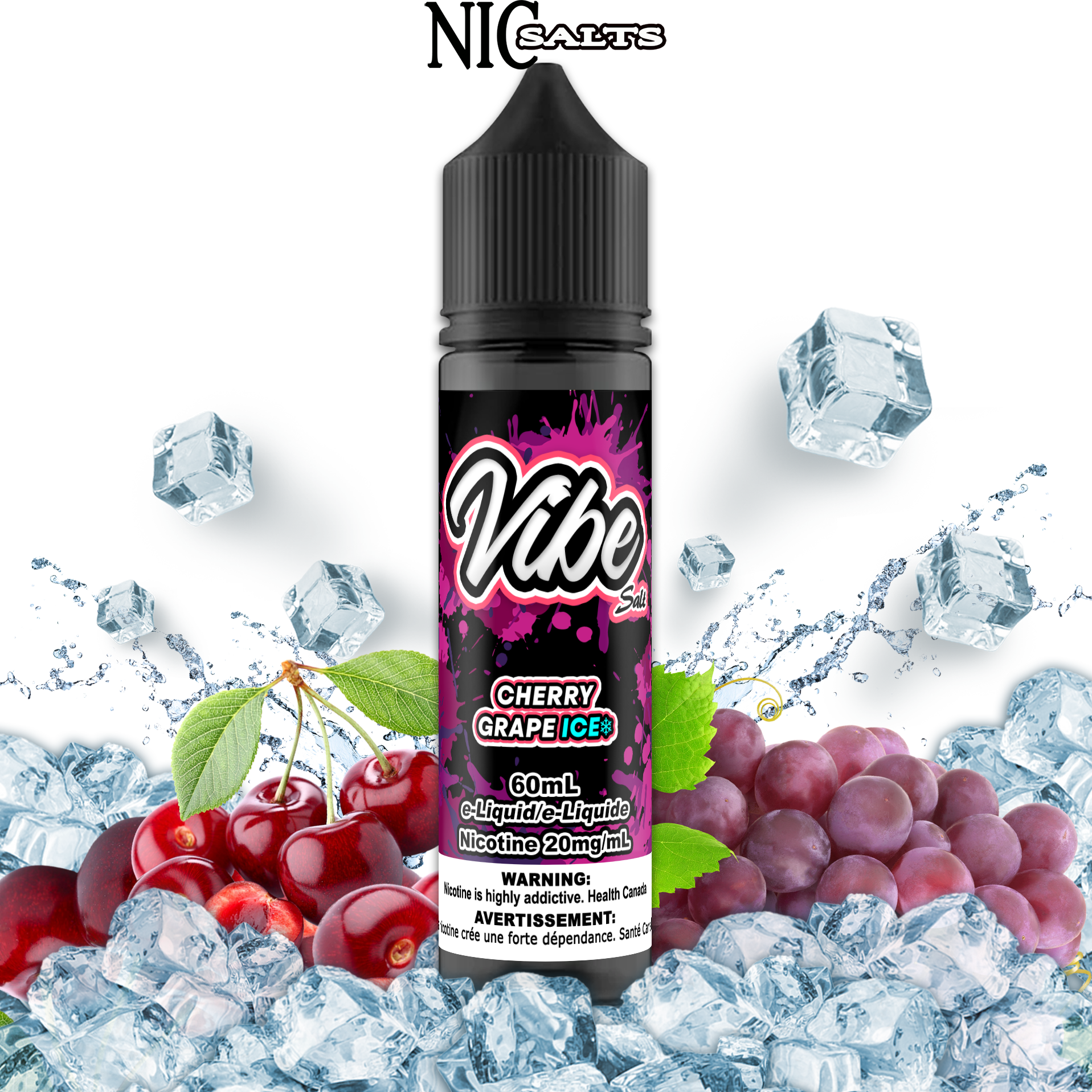 CUSTOM VIBE SALT - CHERRY GRAPE ICE 60ML