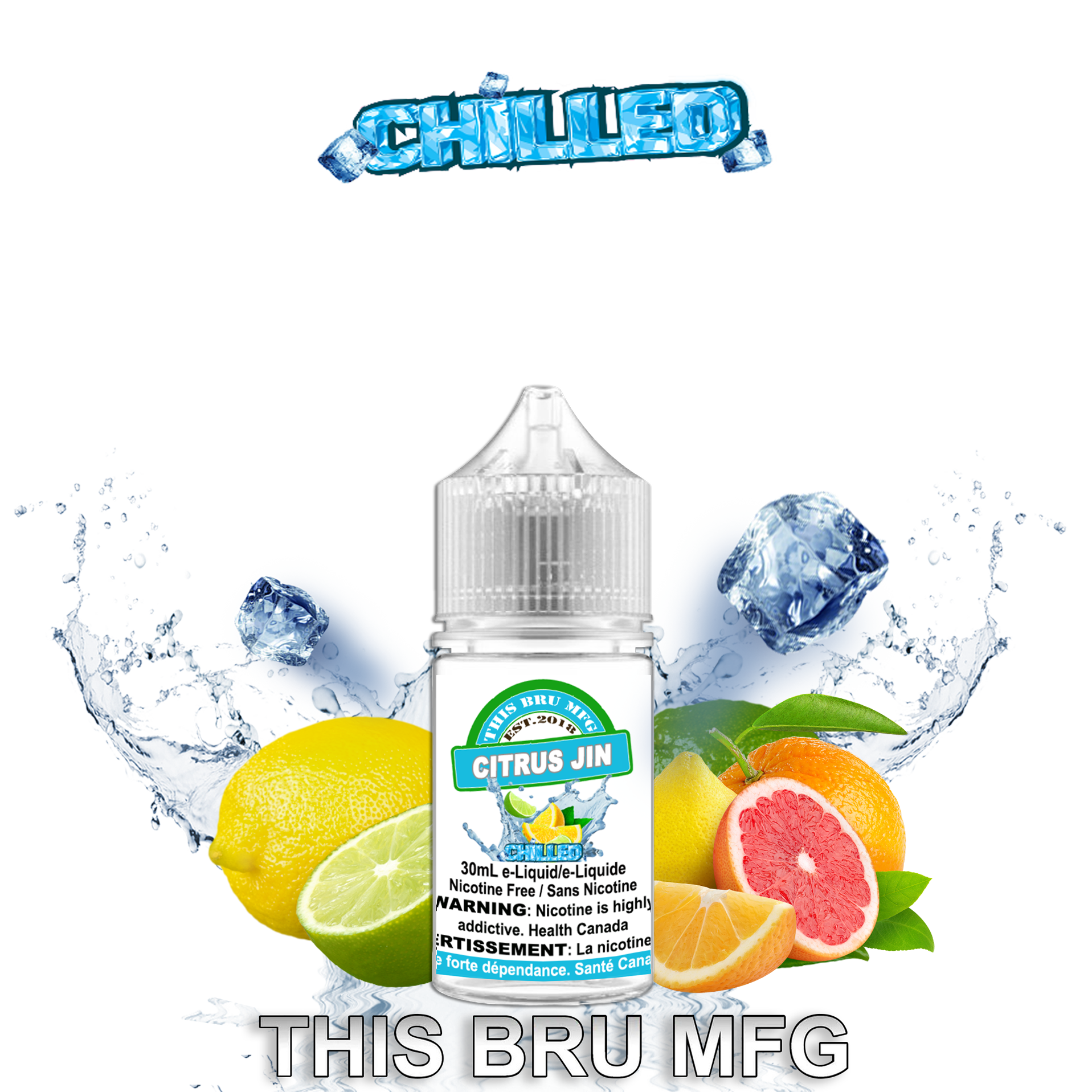 CUSTOM THIS BRU MFG - CITRUS JIN CHILLED 30ML