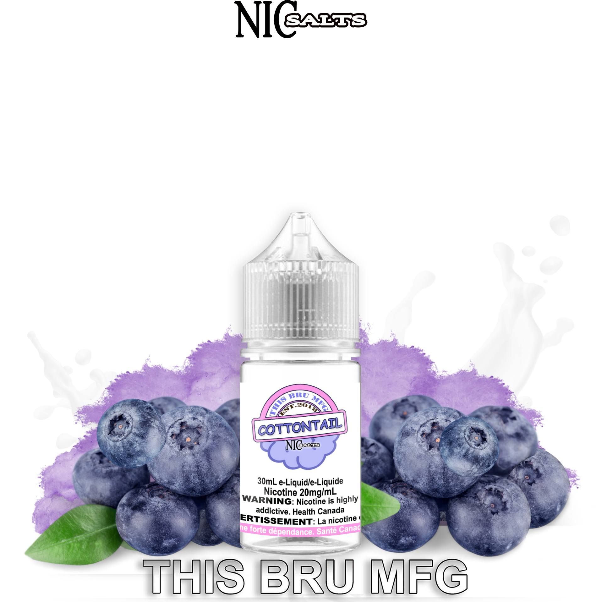 [BC/SK/NL/NS] CUSTOM THIS BRU MFG SALT - COTTONTAIL 30ML