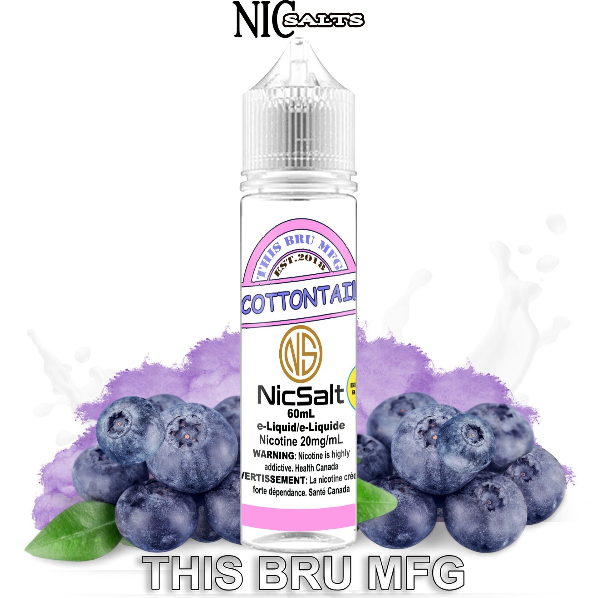 CUSTOM THIS BRU MFG SALT - COTTONTAIL 60ML