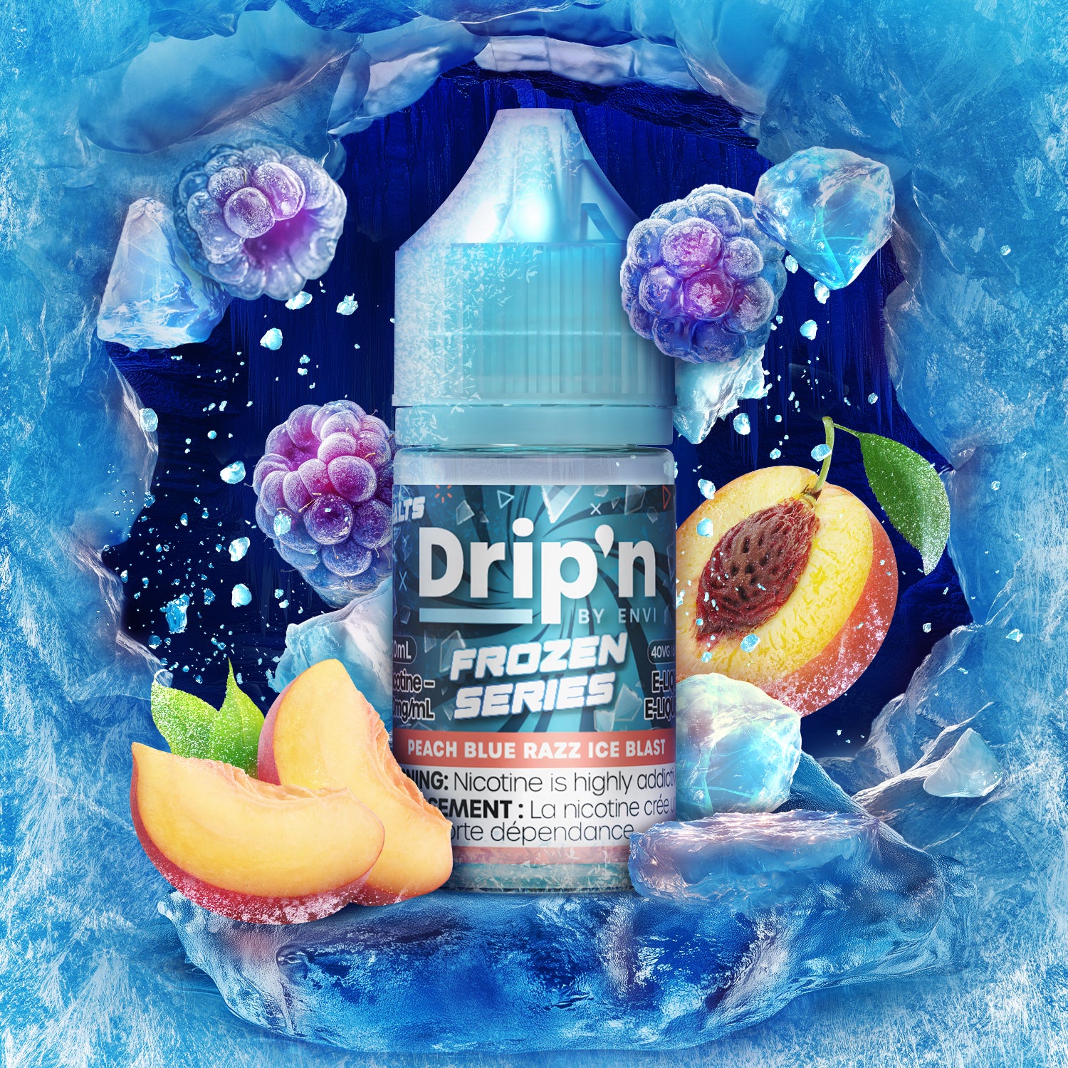 ENVI DRIP'N SALT - PEACH BLUE RAZZ ICE BLAST