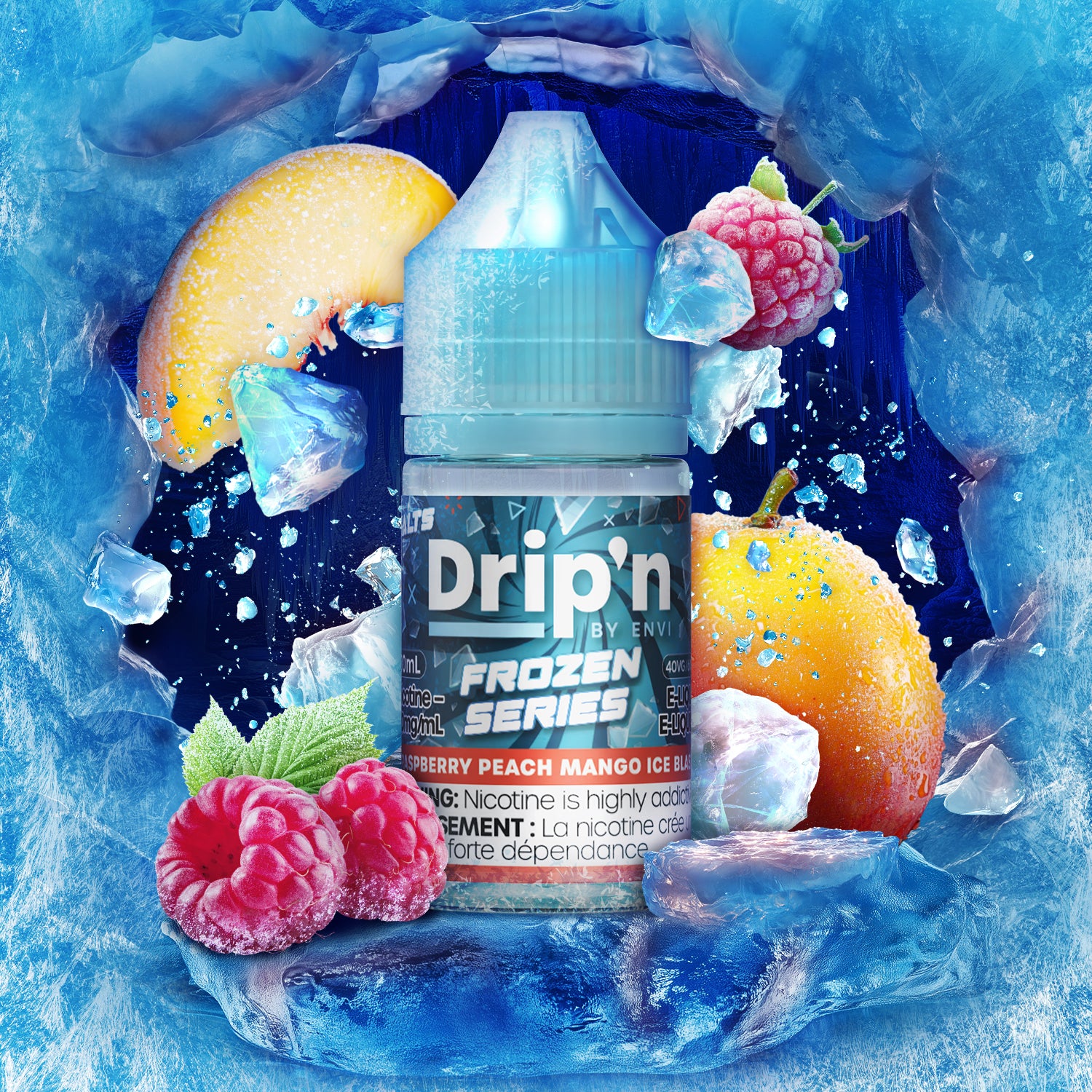 ENVI DRIP'N SALT - RASPBERRY PEACH MANGO ICE BLAST