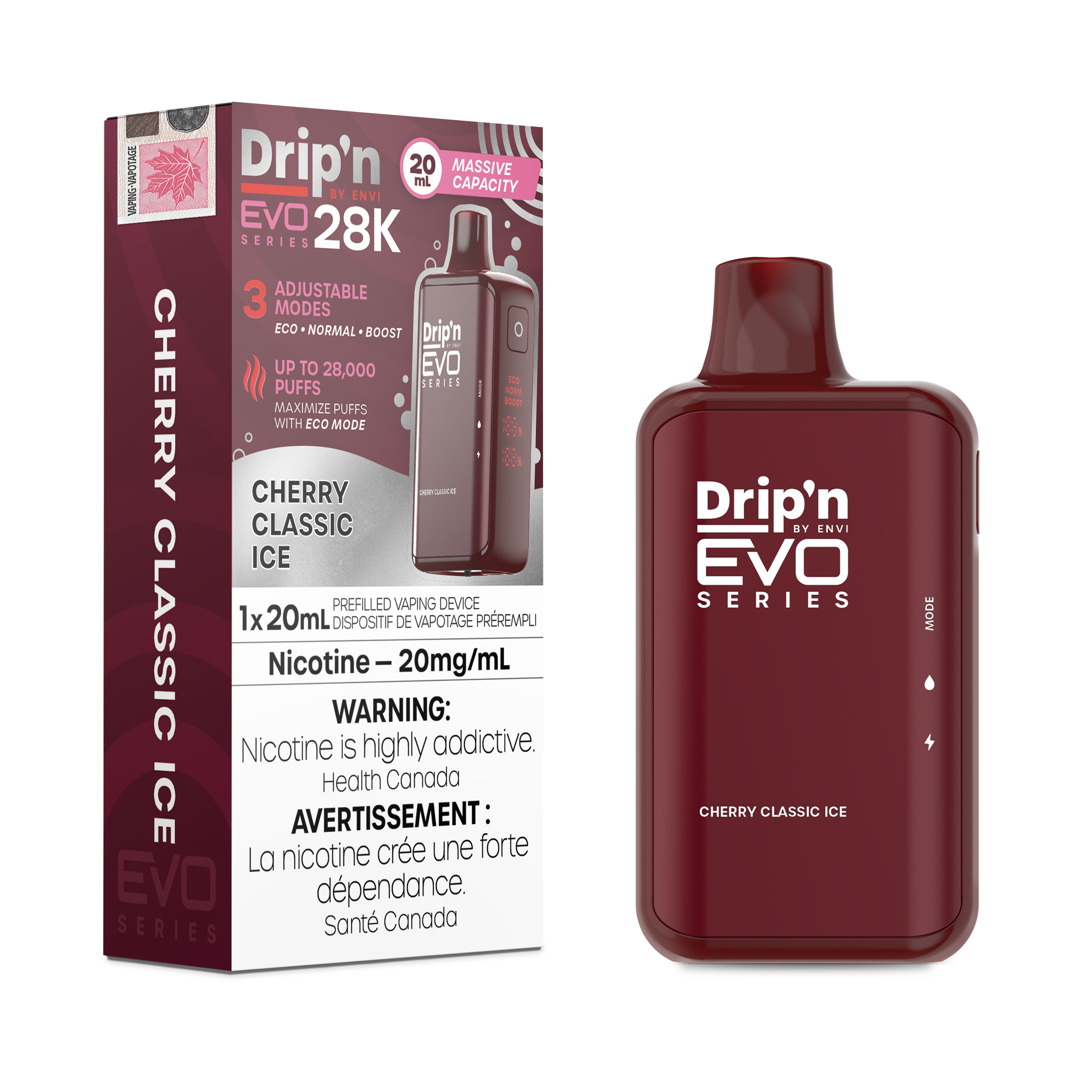 ENVI DRIP'N EVO 28K CHERRY CLASSIC ICE 20MG