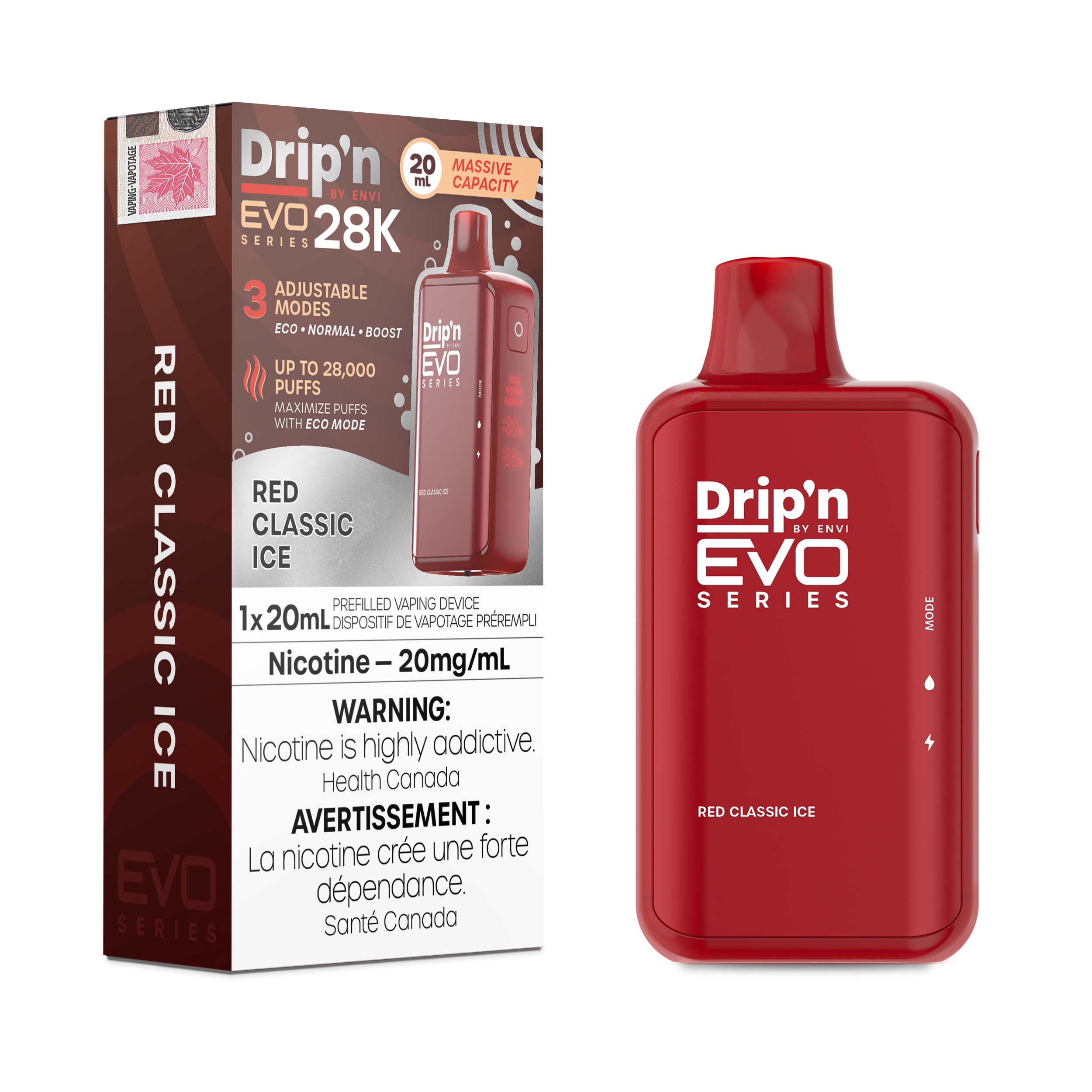 ENVI DRIP'N EVO 28K RED CLASSIC ICE 20MG