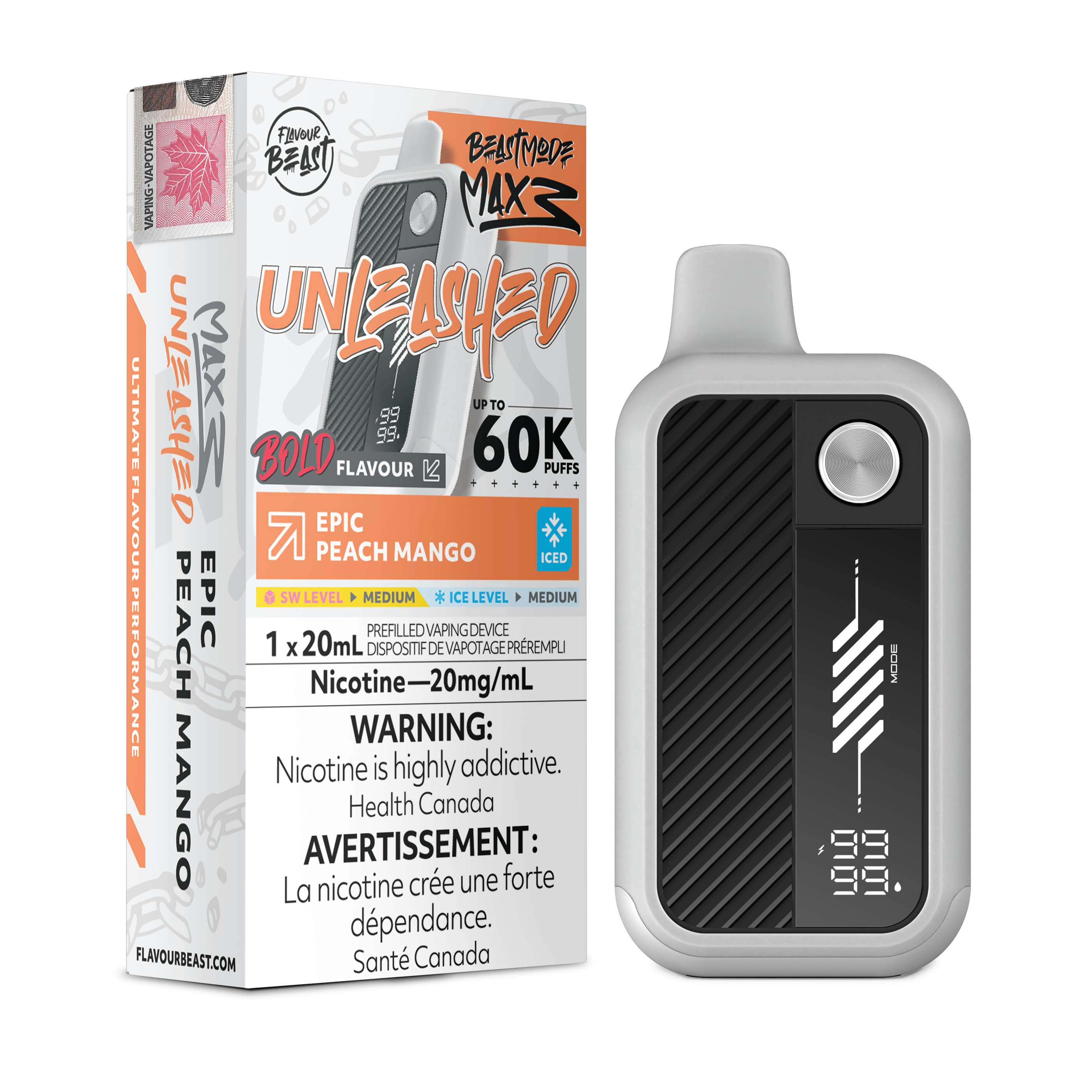 [BC/SK/NL] FLAVOUR BEAST BEAST MODE MAX 3 UNLEASHED 60K DISPOSABLE
