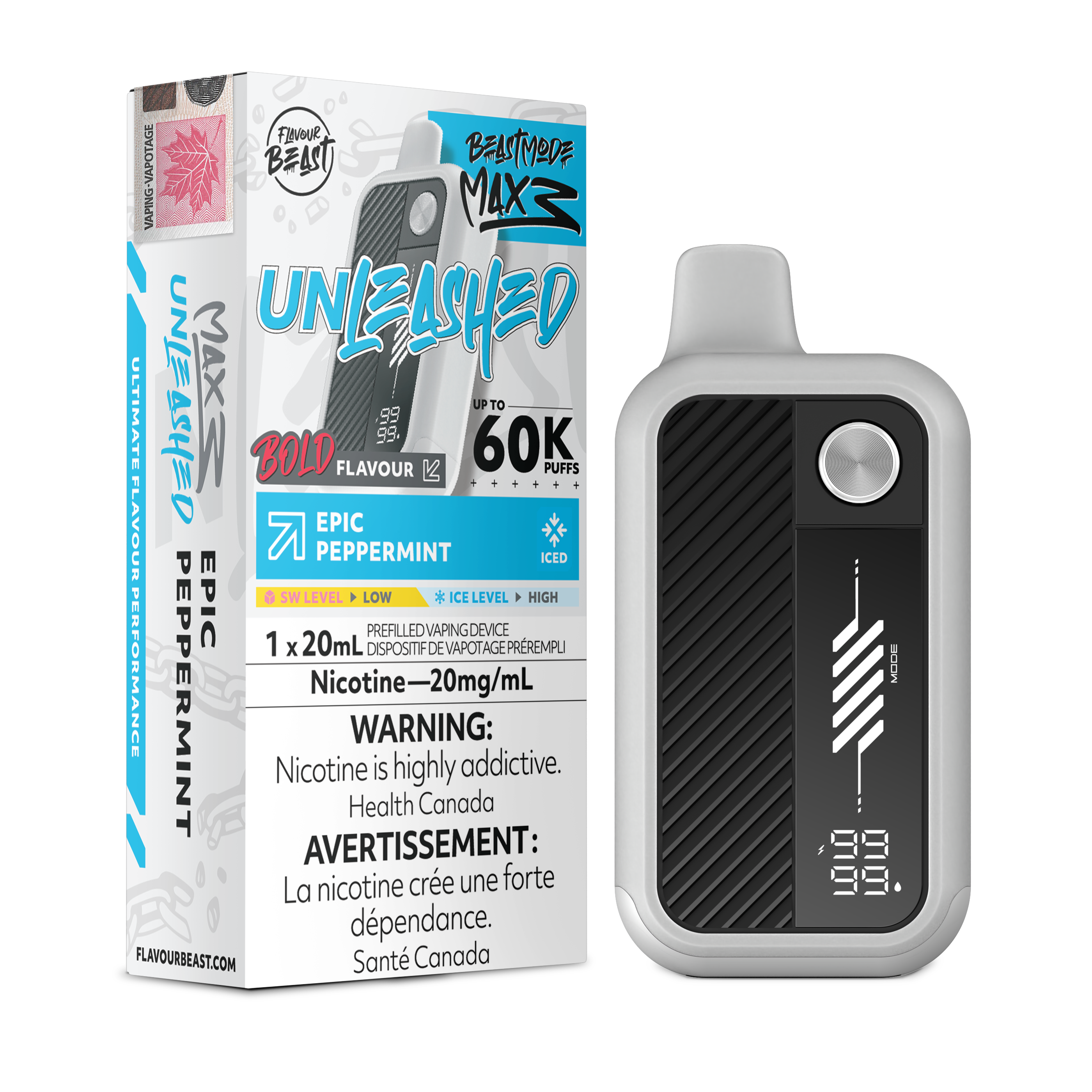 [BC/SK/NL] FLAVOUR BEAST BEAST MODE MAX 3 UNLEASHED 60K DISPOSABLE