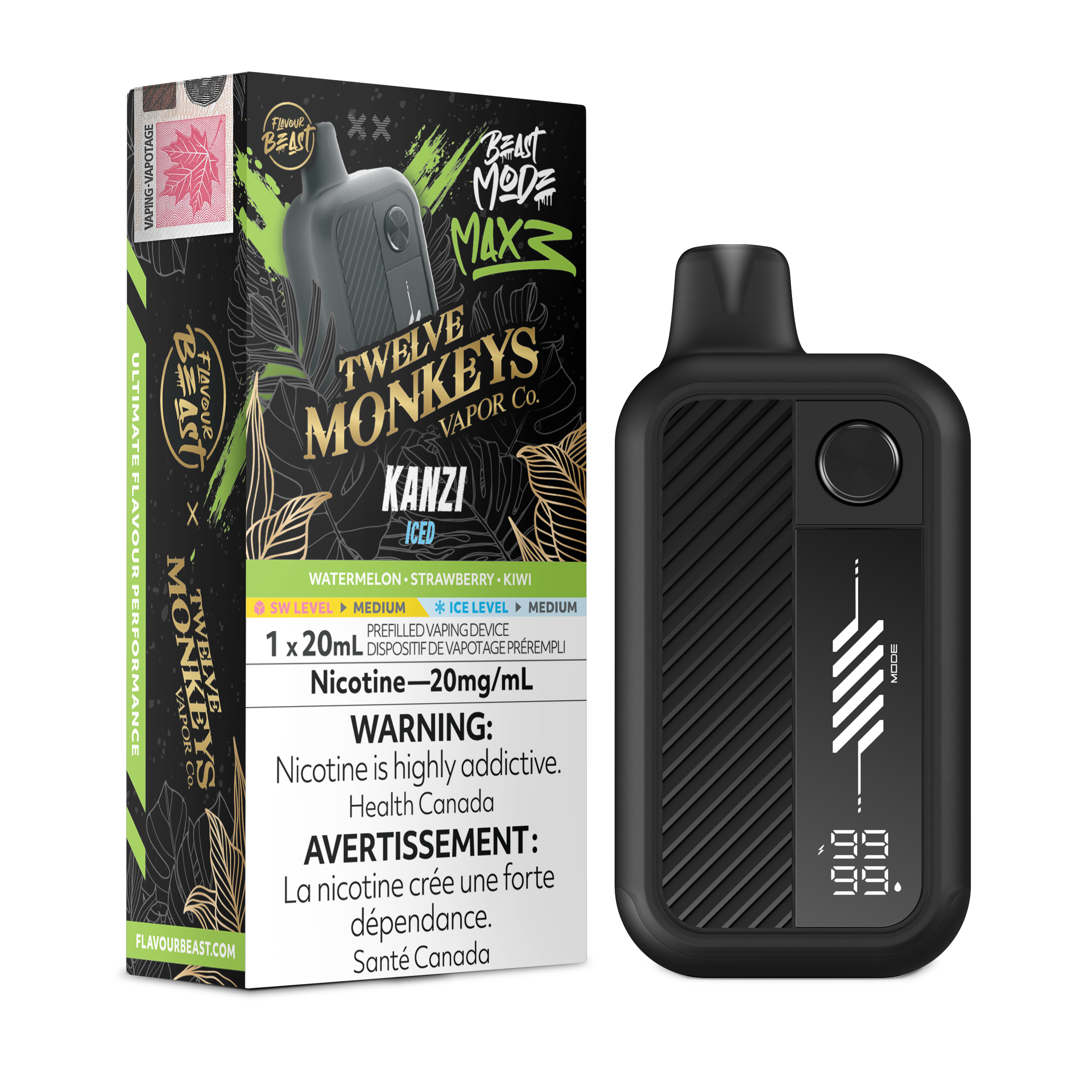 [BC/SK/NL] FLAVOUR BEAST x TWELVE MONKEYS BEAST MODE MAX 3 60K DISPOSABLE