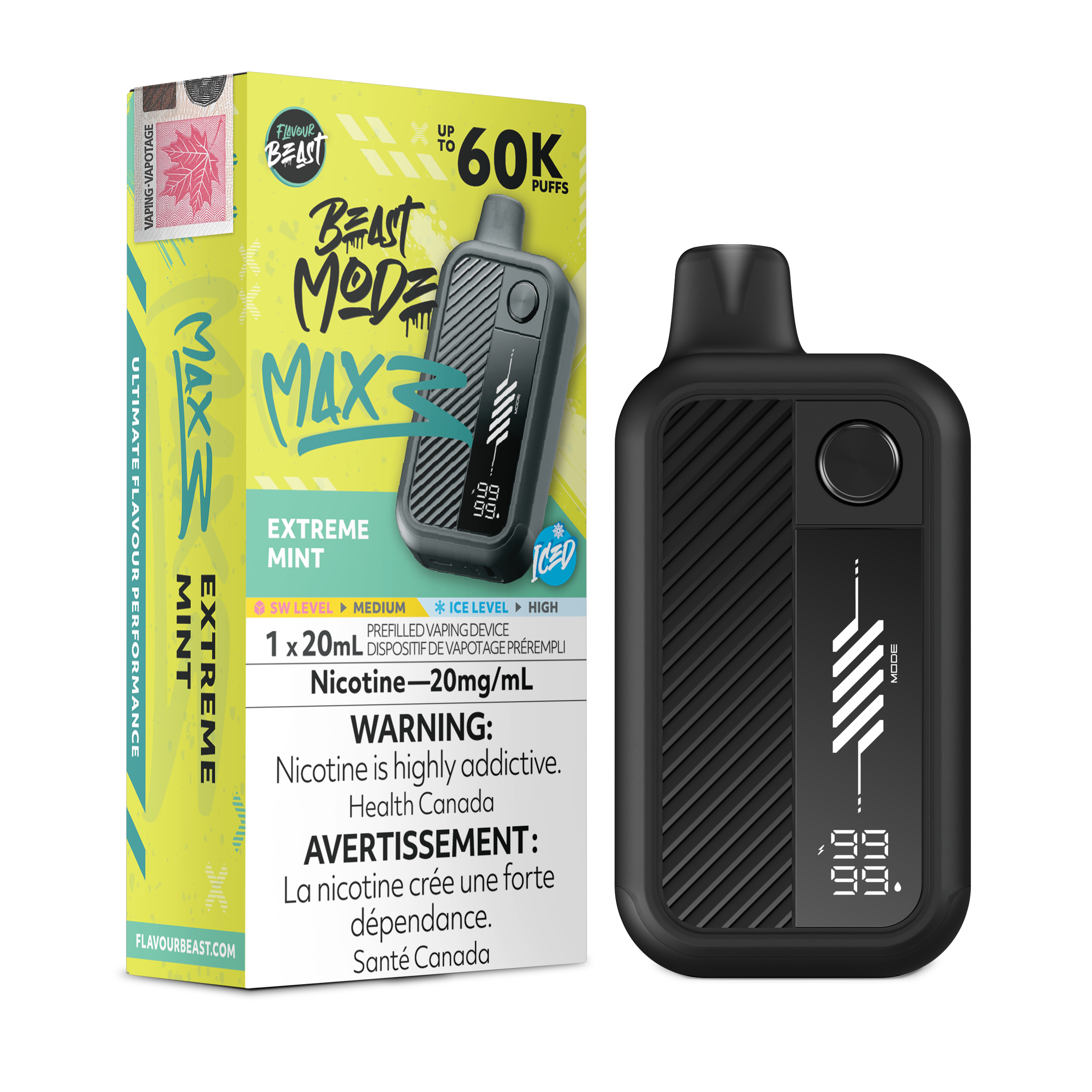 [BC/SK/NL] FLAVOUR BEAST BEAST MODE MAX 3 60K DISPOSABLE