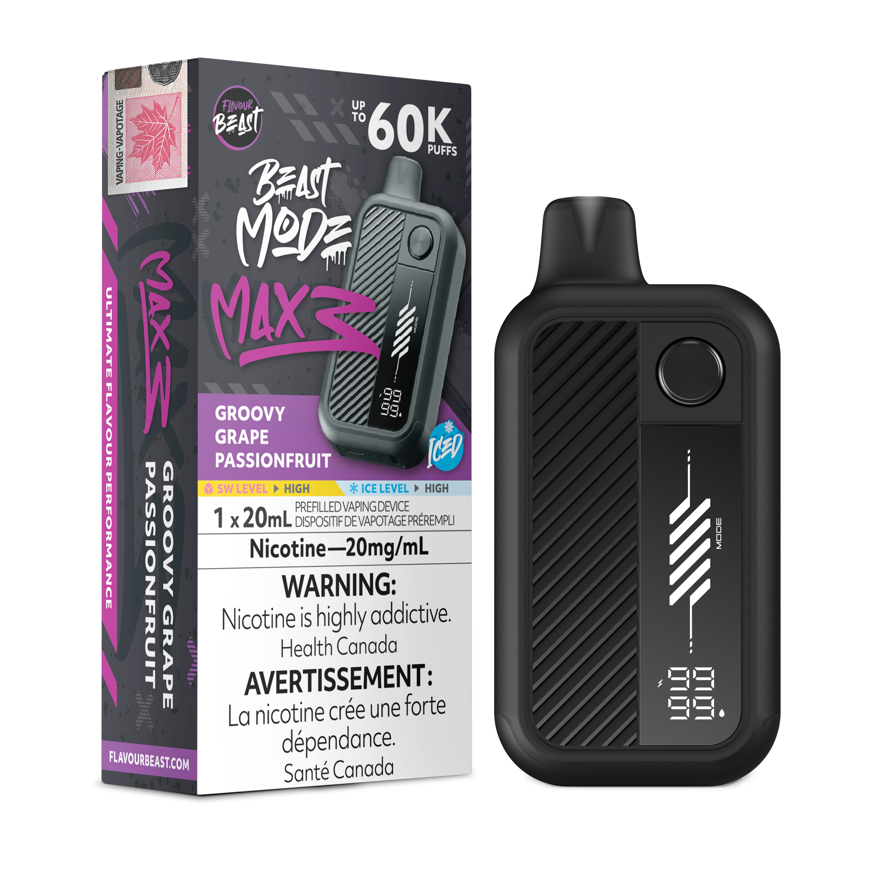 [BC/SK/NL] FLAVOUR BEAST BEAST MODE MAX 3 60K DISPOSABLE